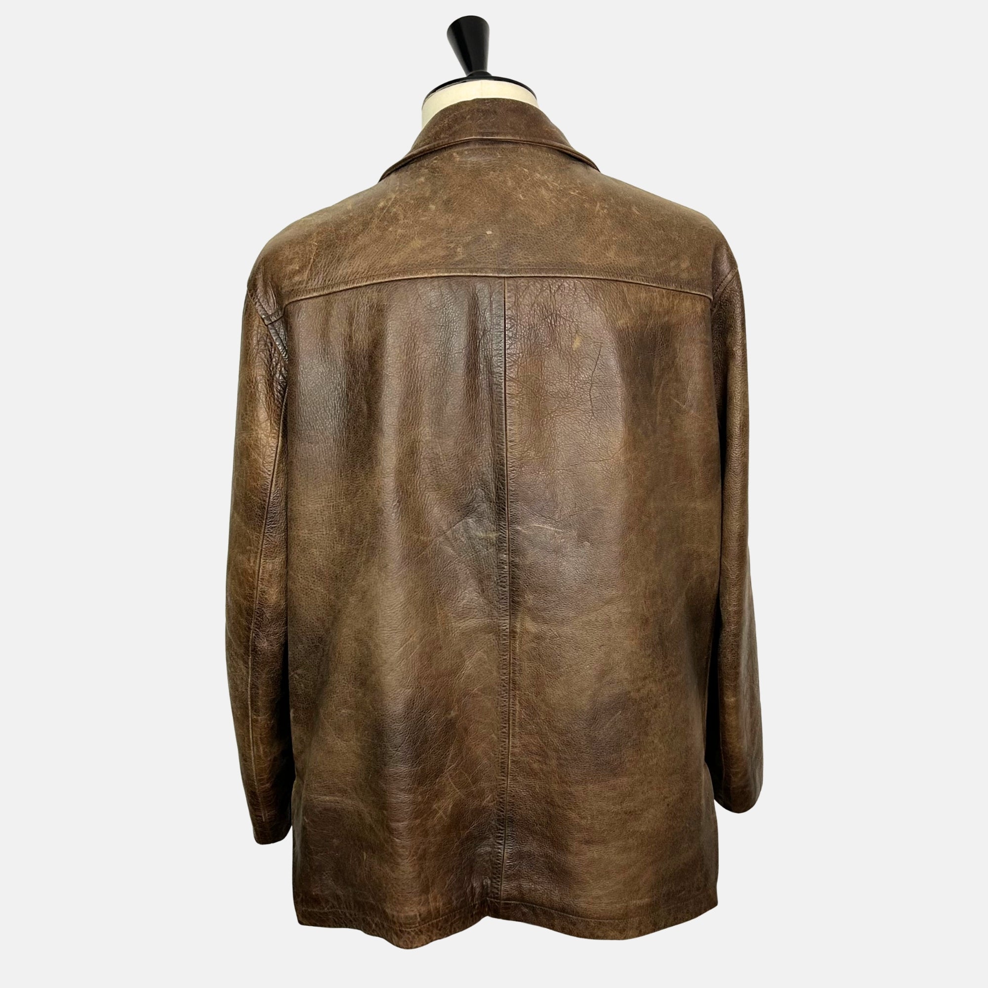 Brown Jacket made of Leather (XL)