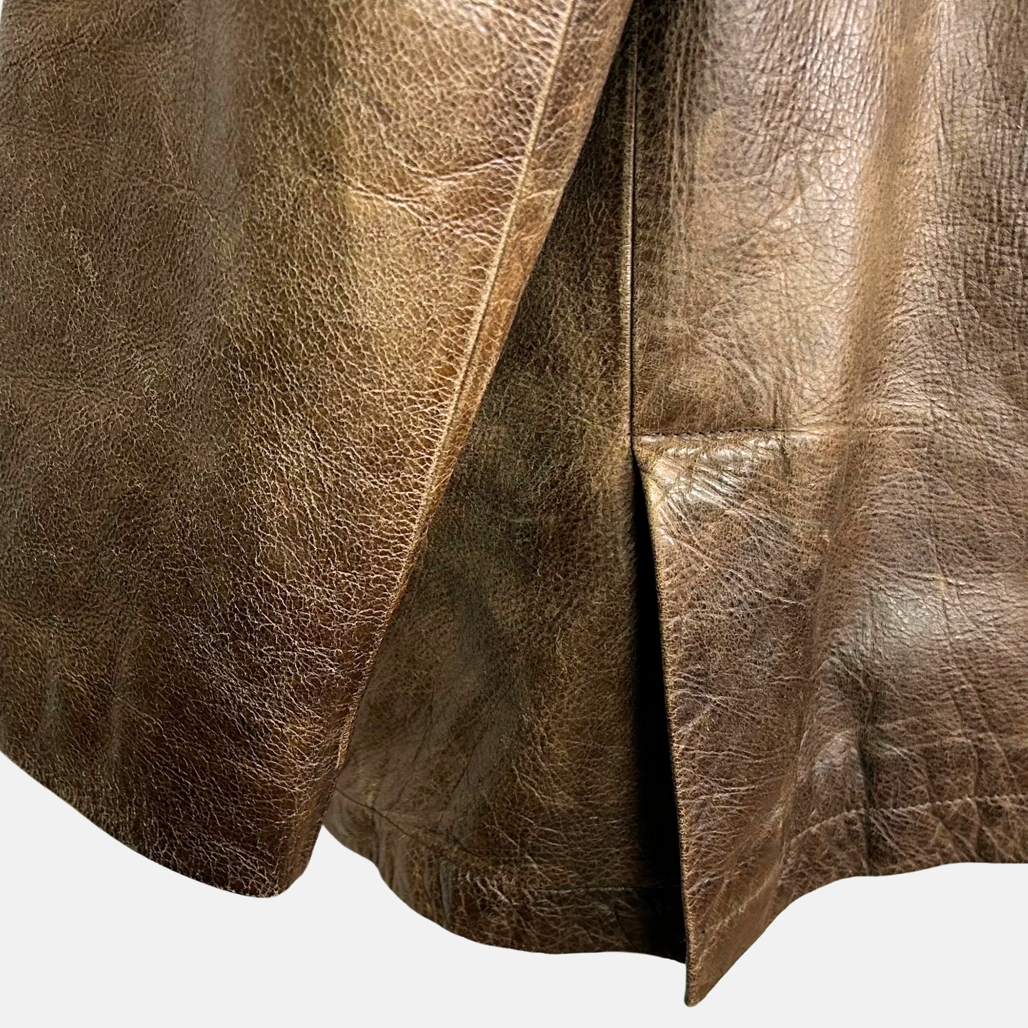 Brown Jacket made of Leather (XL)