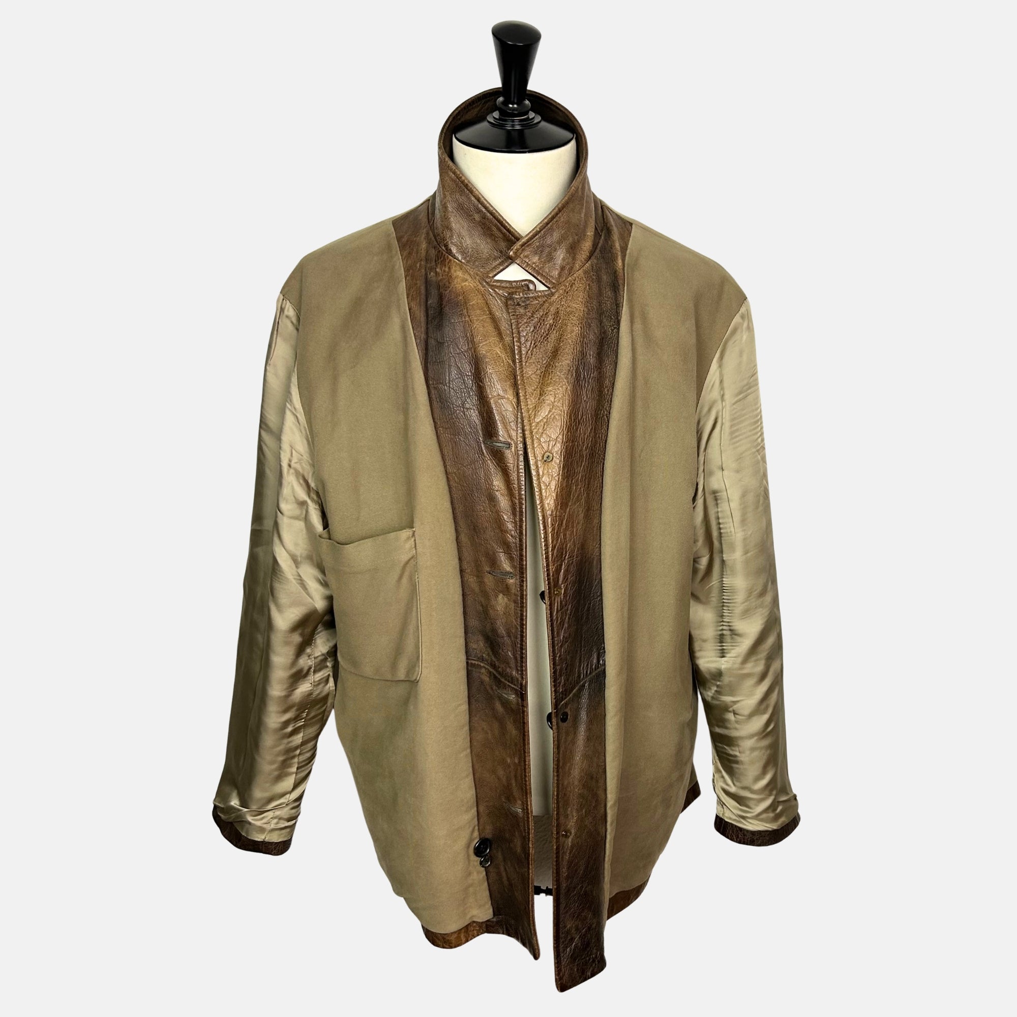 Brown Jacket made of Leather (XL)