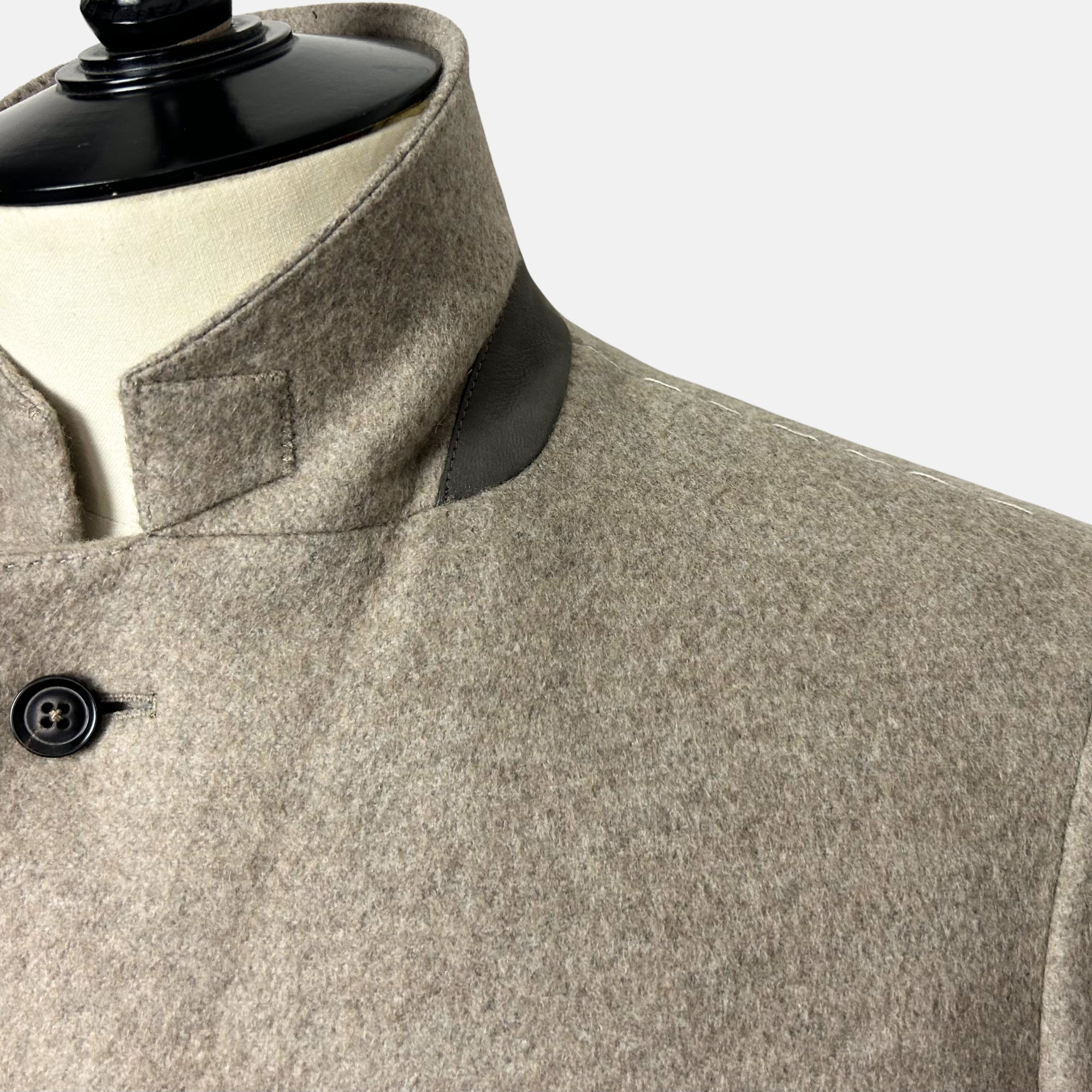 Beige Melange Coat made of Cashmere (EU 52)