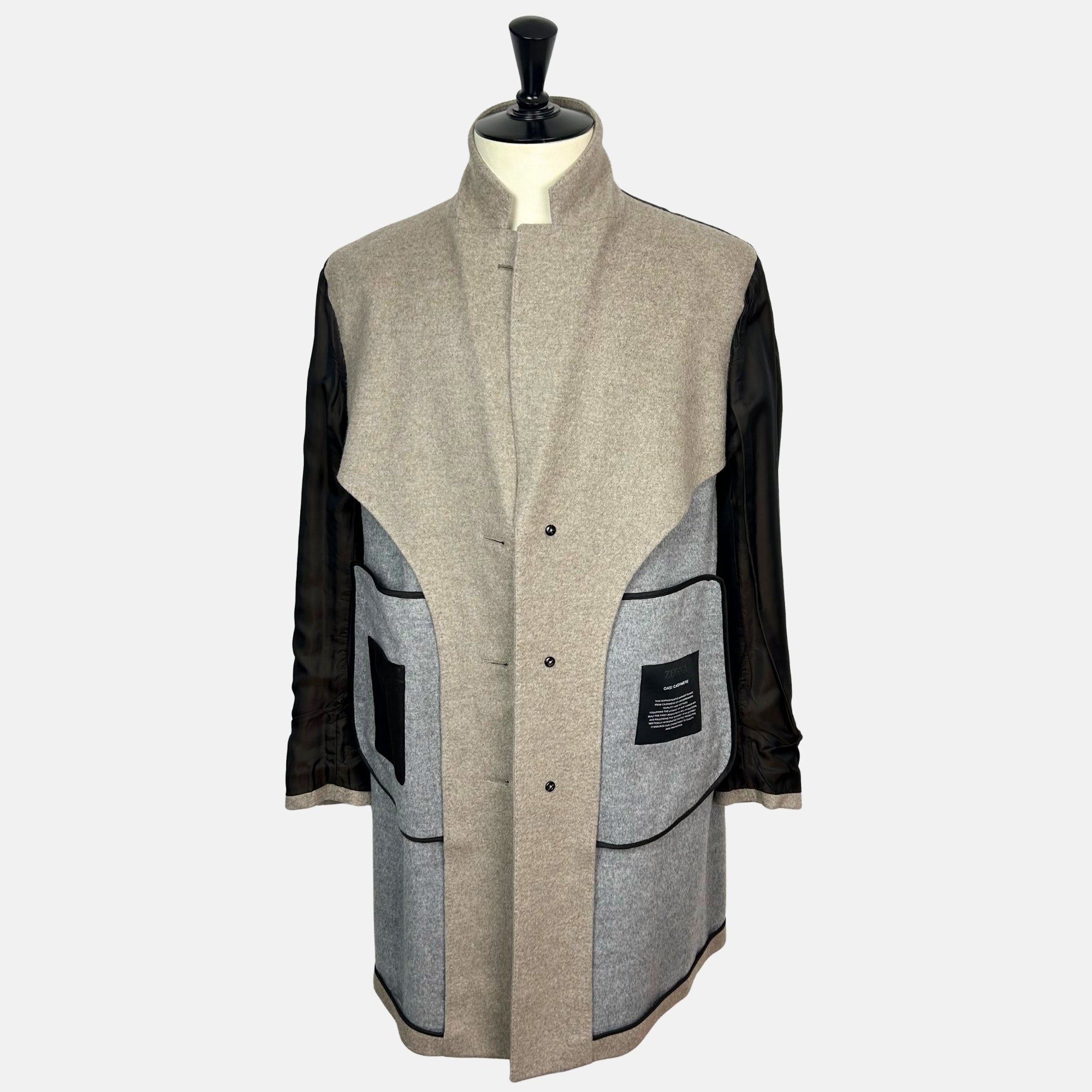 Beige Melange Coat made of Cashmere (EU 52)