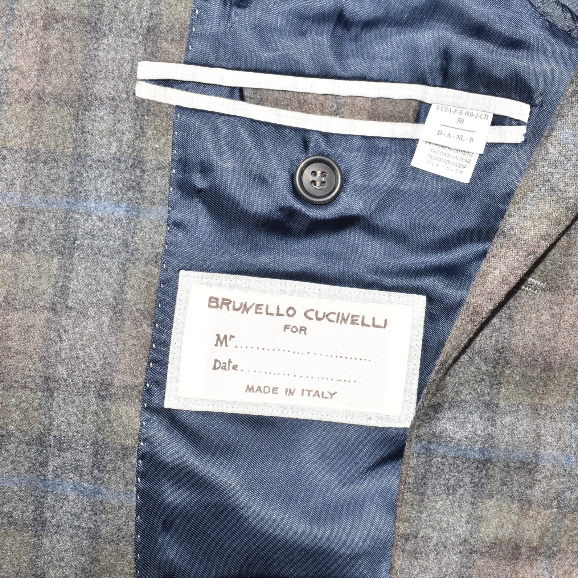 Checked Green Blazer Wool/Cashmere (EU 50)