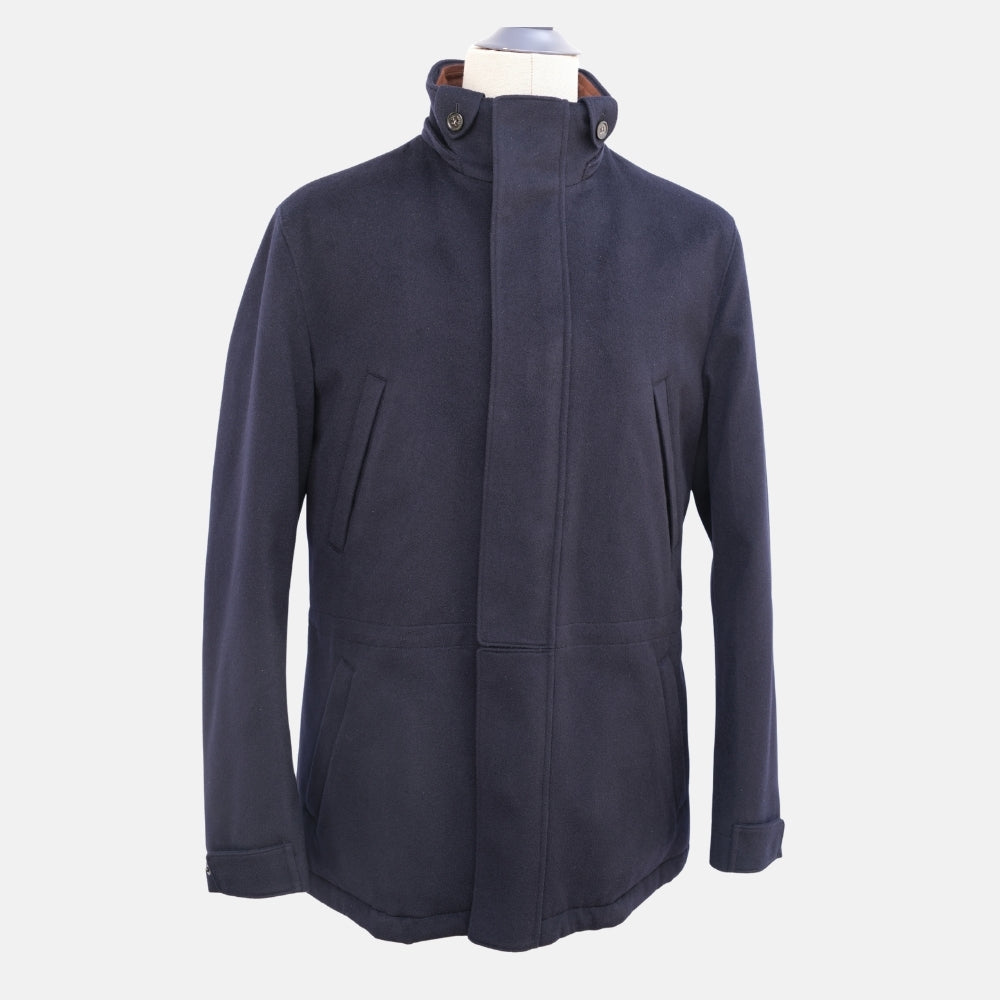 Navy Blue Icer Coat made of Cashmere (L)