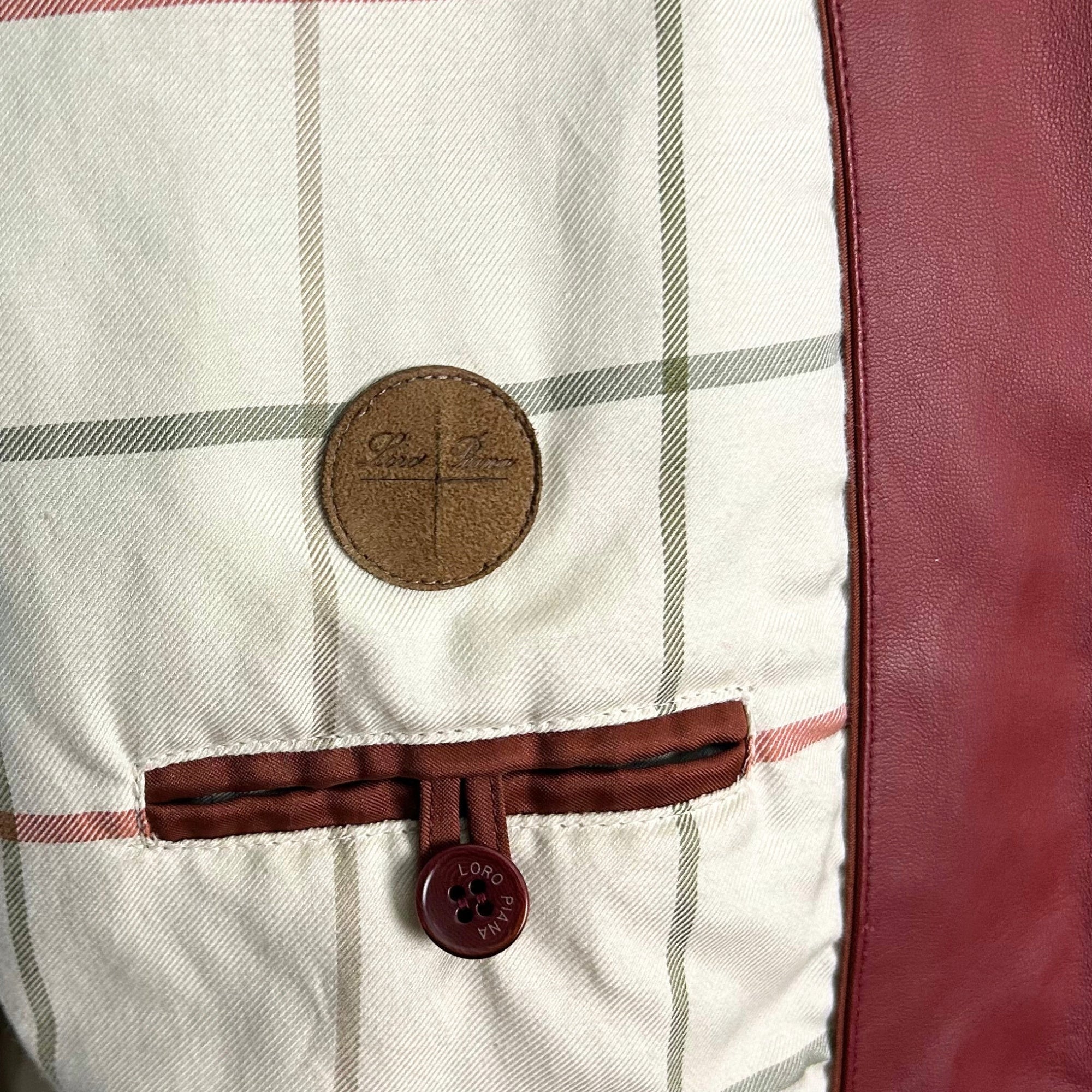 Red Biker Jacket made of Leather (XL)