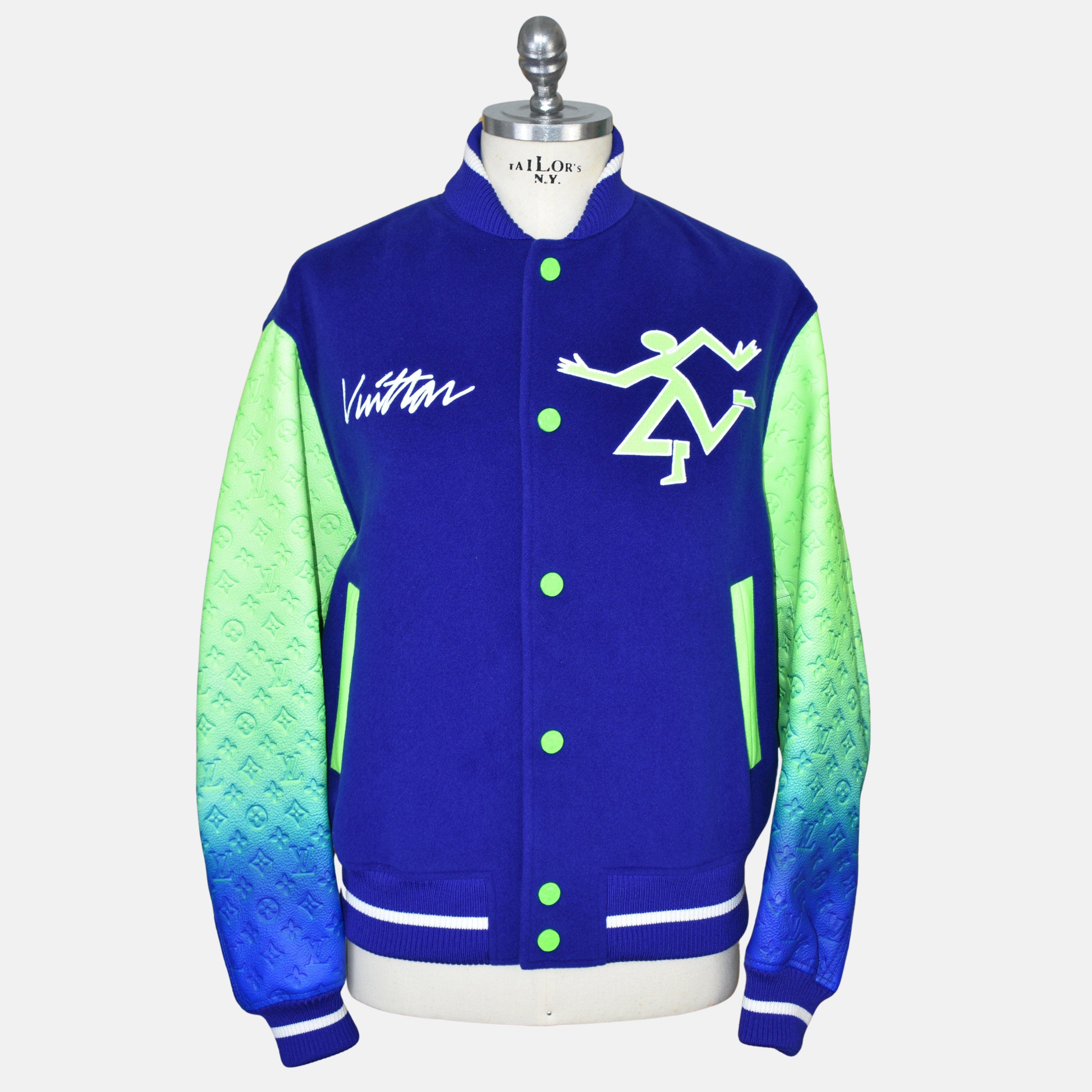 Blue/Green Gradient Bomber Jacket (EU 50)