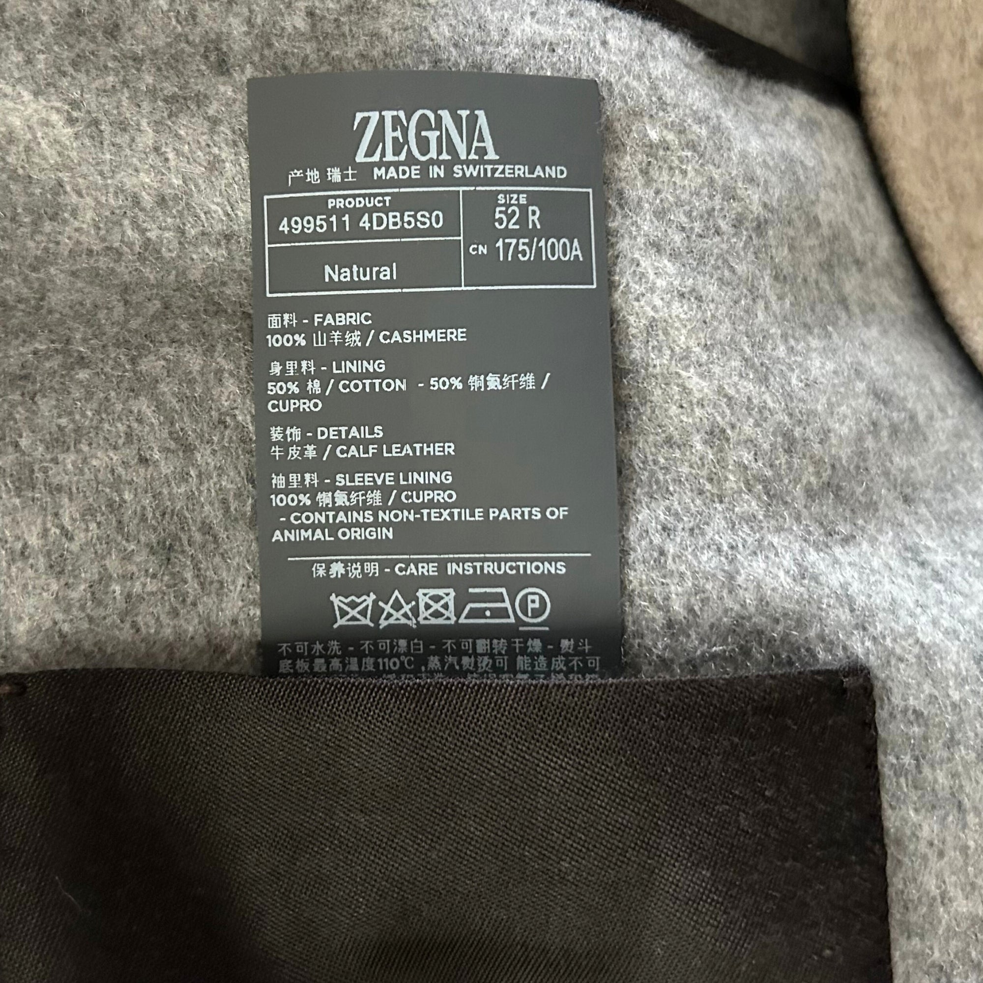 Beige Melange Coat made of Cashmere (EU 52)