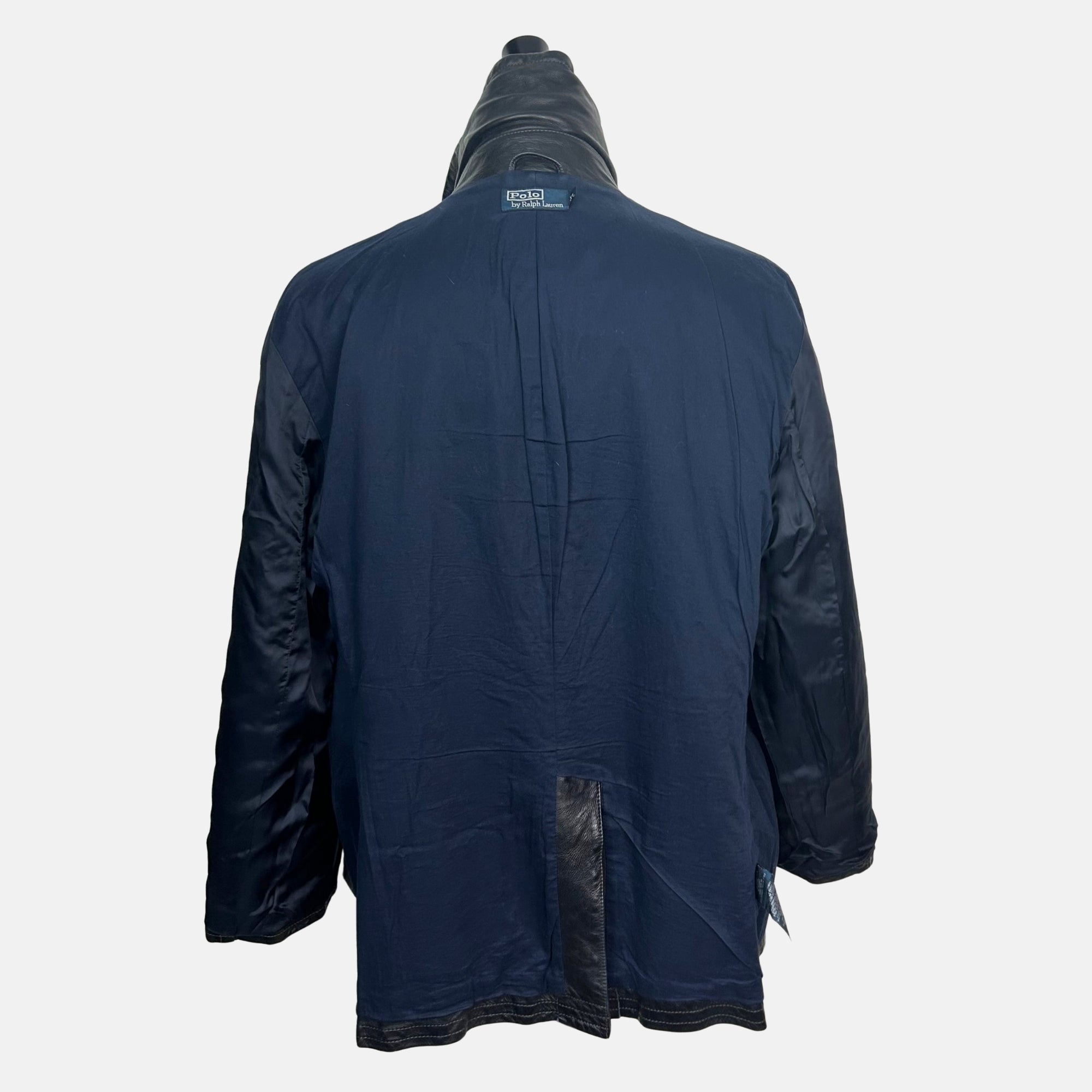 Black Peacoat made of Leather (XL)