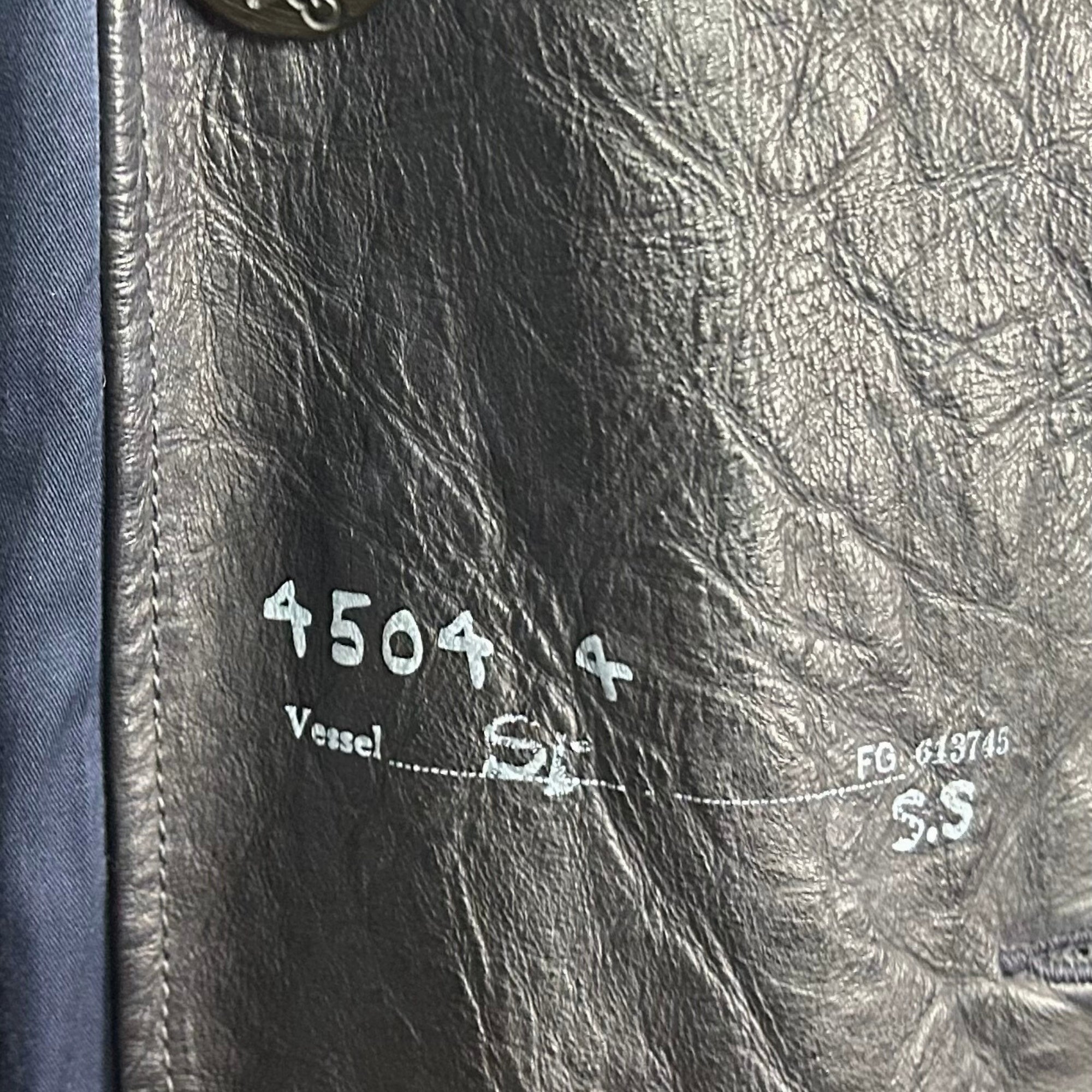 Black Peacoat made of Leather (XL)