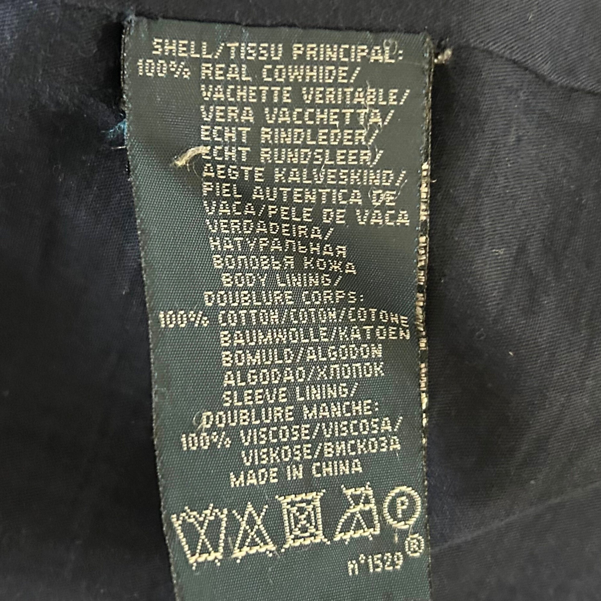 Black Peacoat made of Leather (XL)