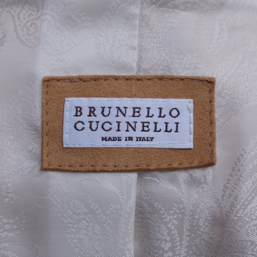 Beige Suede Shawl Collar Blazer (M)