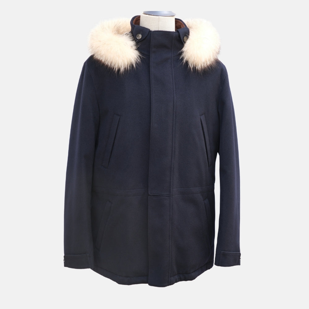 Navy Blue Icer Coat made of Cashmere (L)