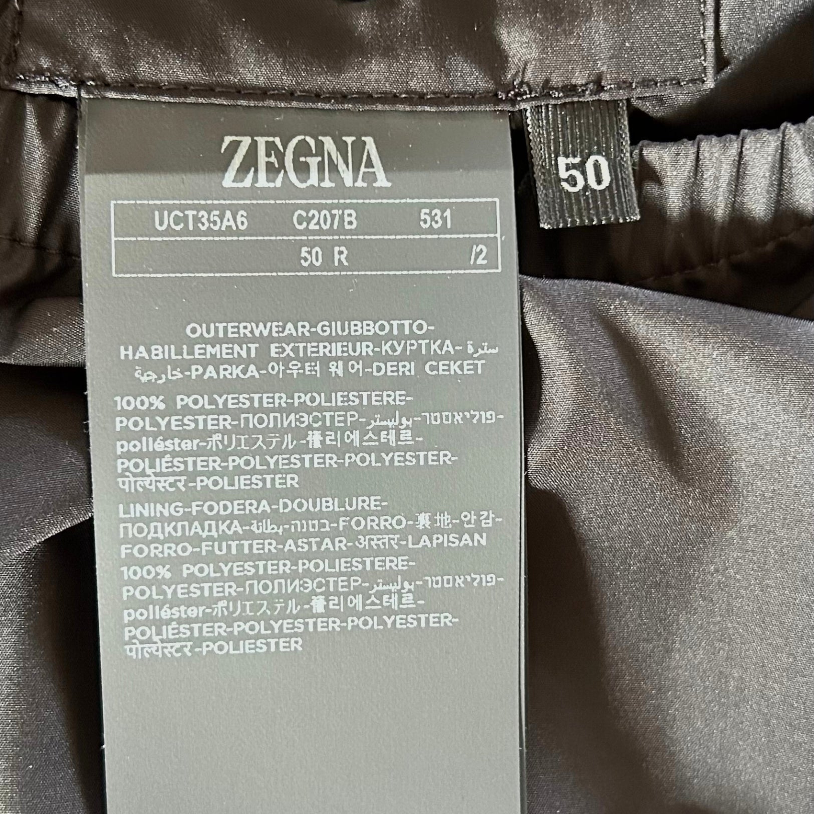 Navy Jacket made of Polyester/Leather Details (EU 50)