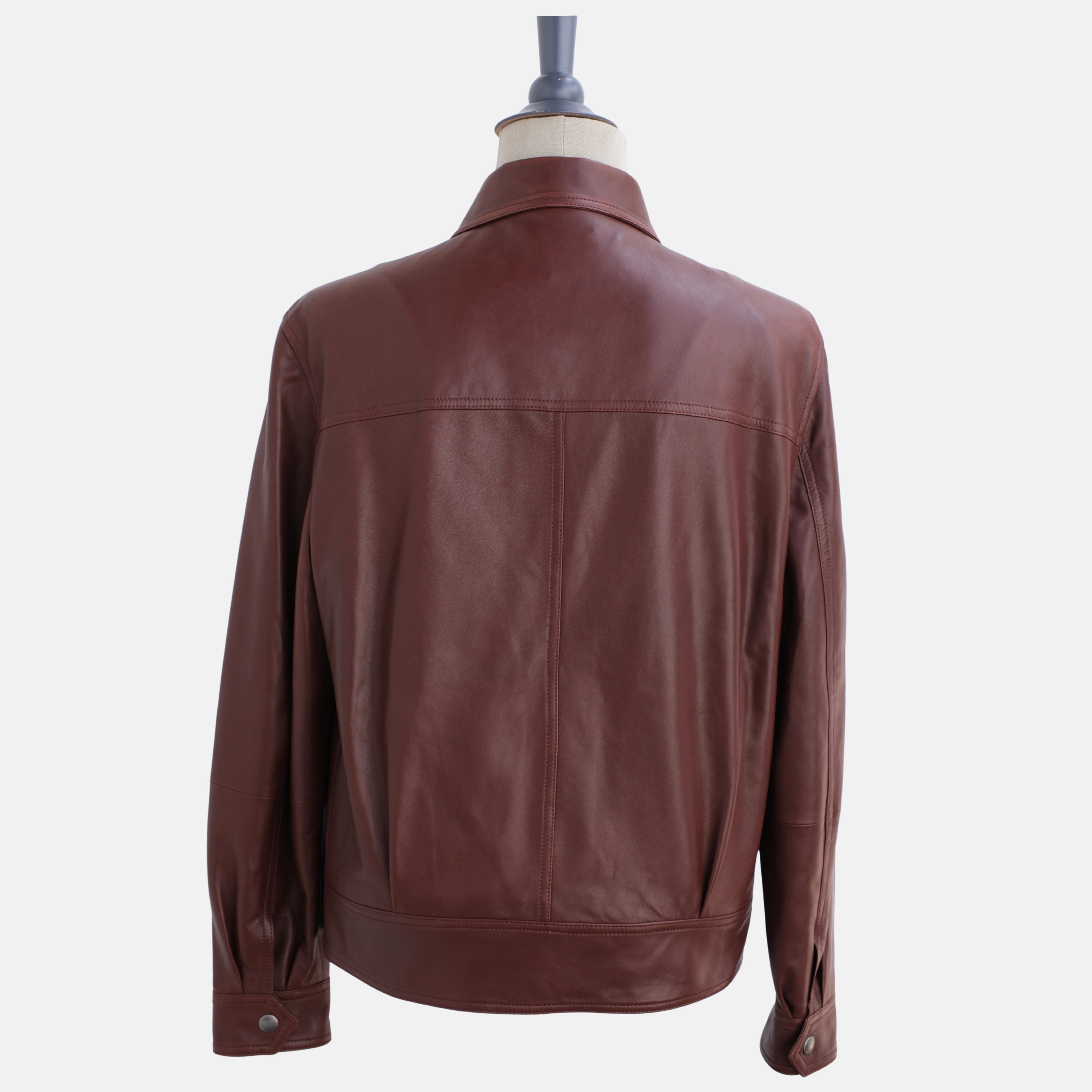 Brown/Bordeaux Leather Jacket (M)
