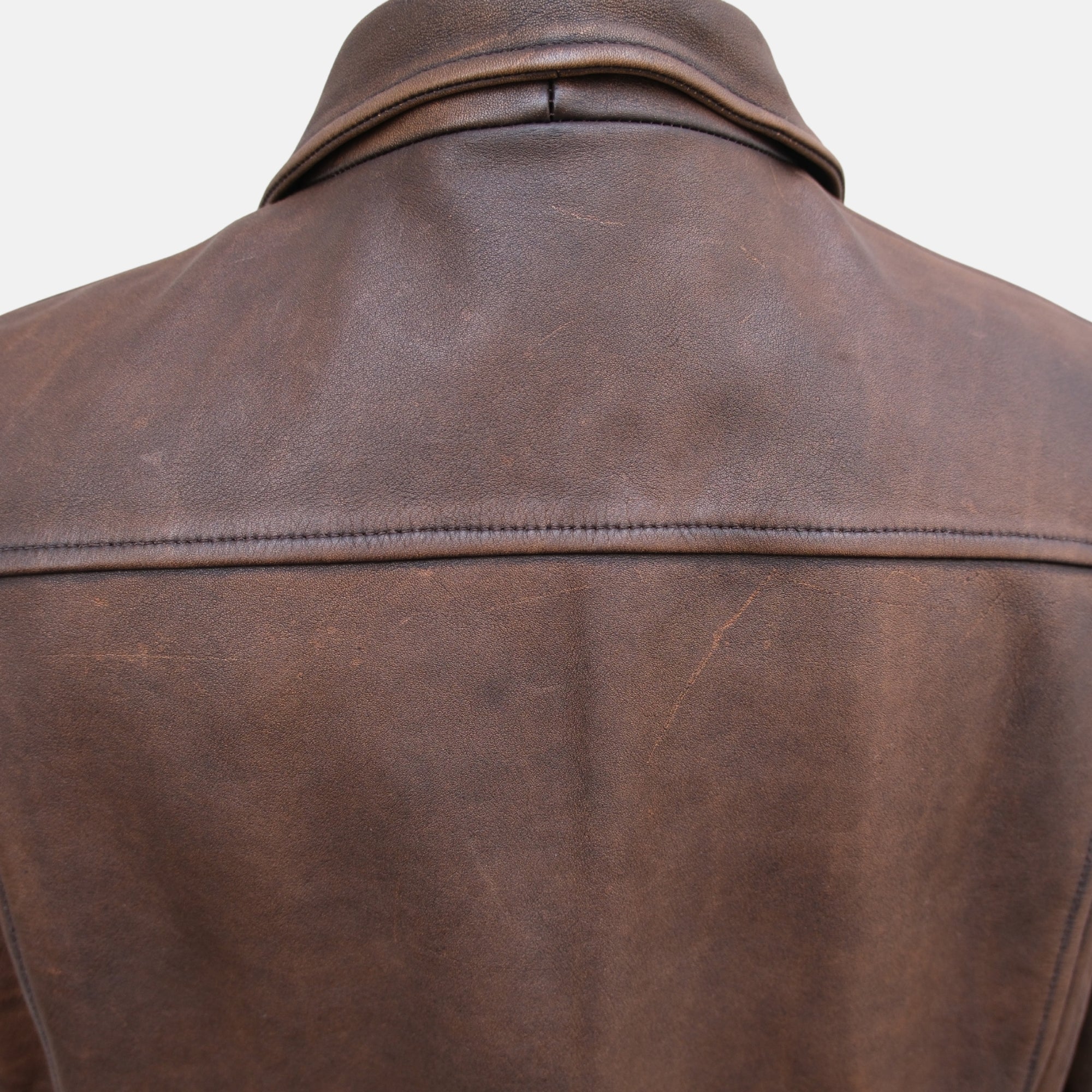 Brown Leather Jacket (L)