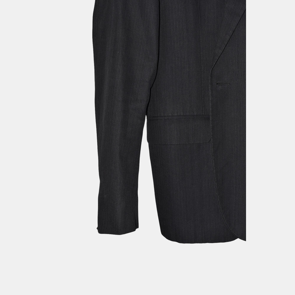 Black Striped Blazer made of Cotton (EU 50)