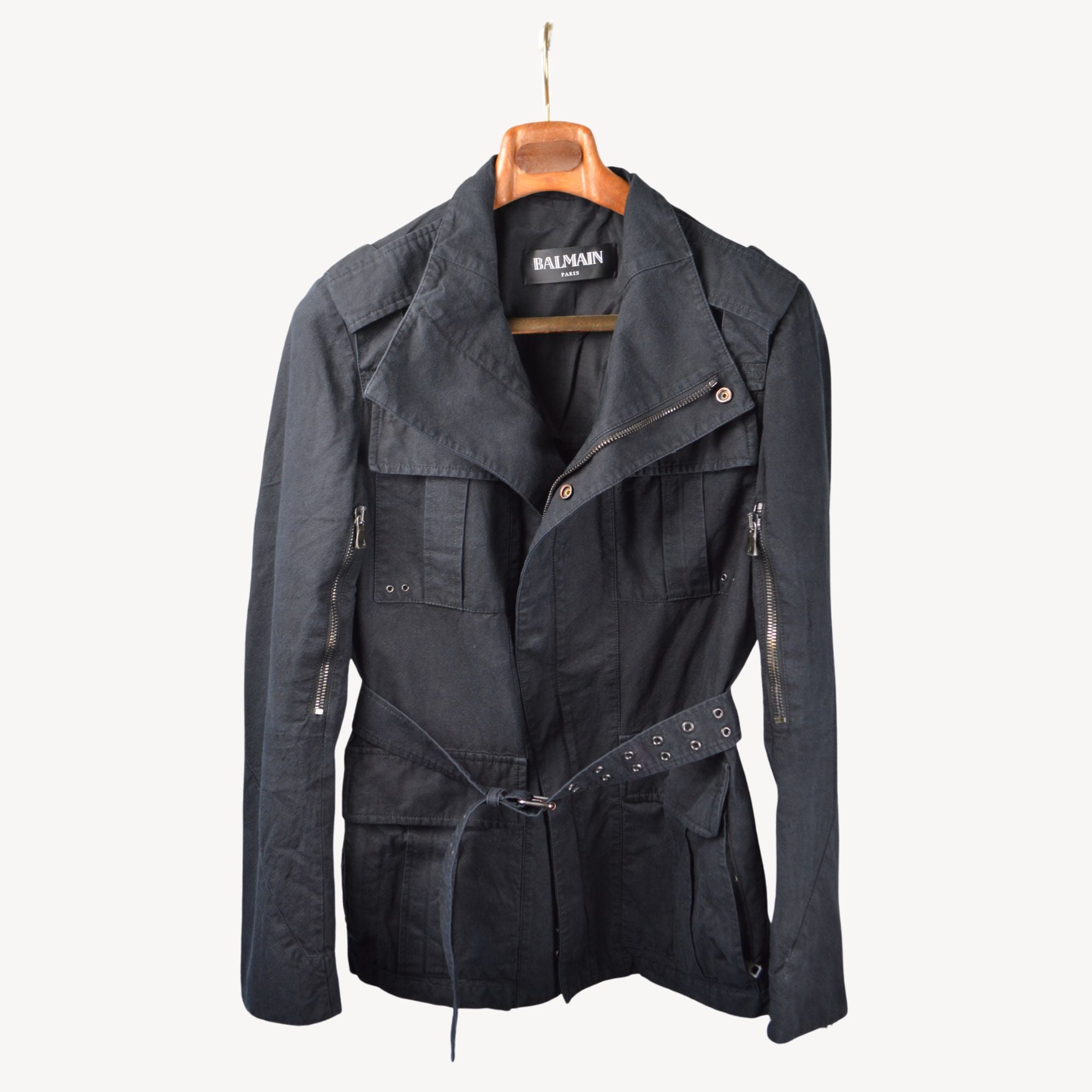 Black Biker Jacket made of Cotton (50)