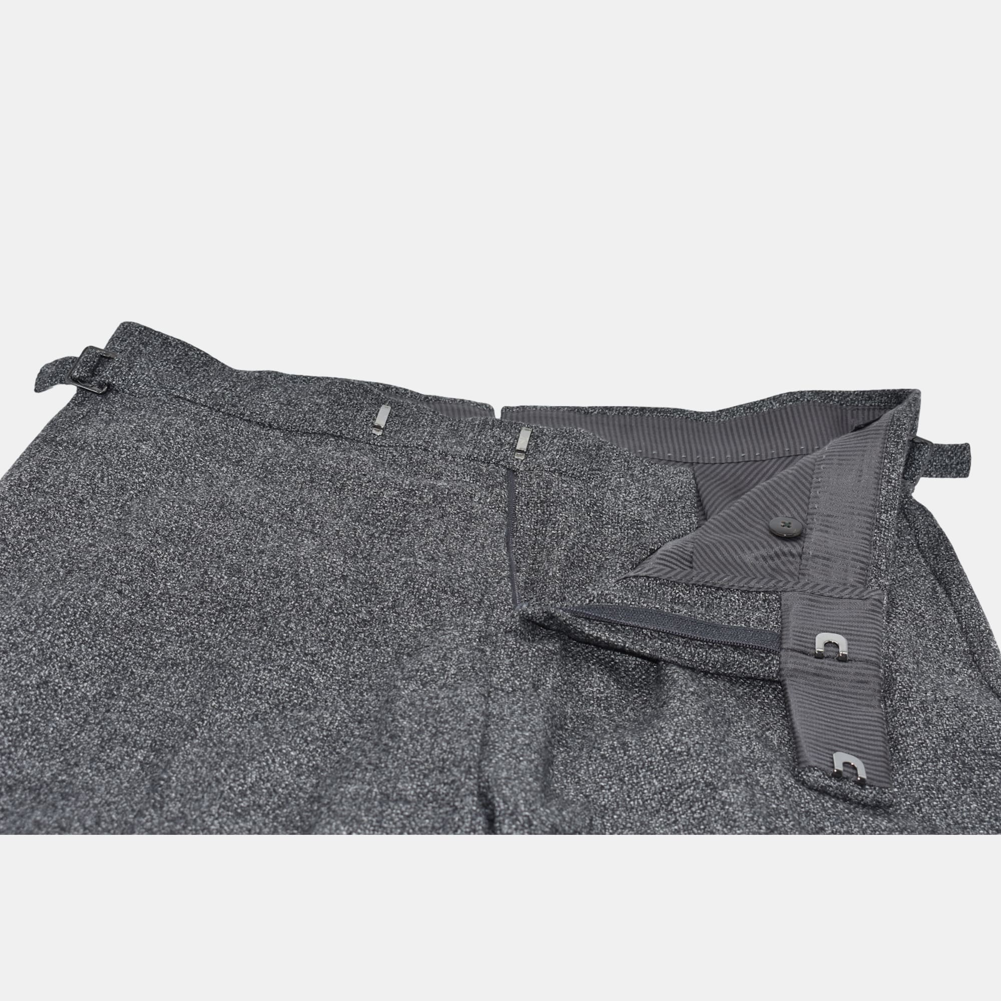 Gray Mottled Trousers made of Wool (EU 46)