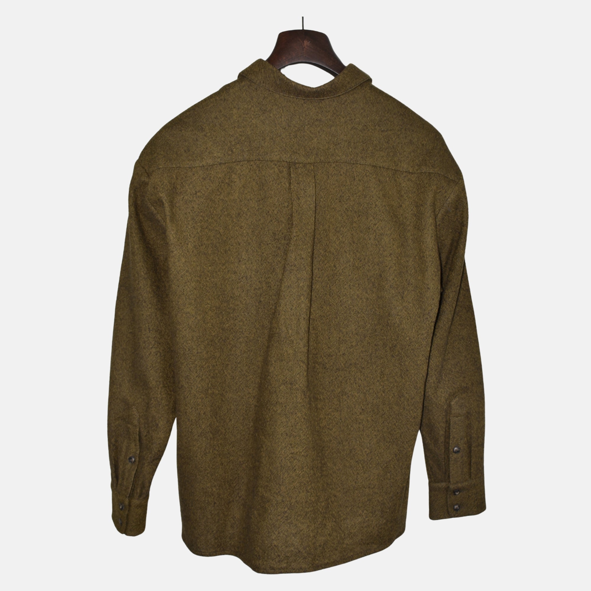 Khaki Melange Overshirt made of Virgin Wool
