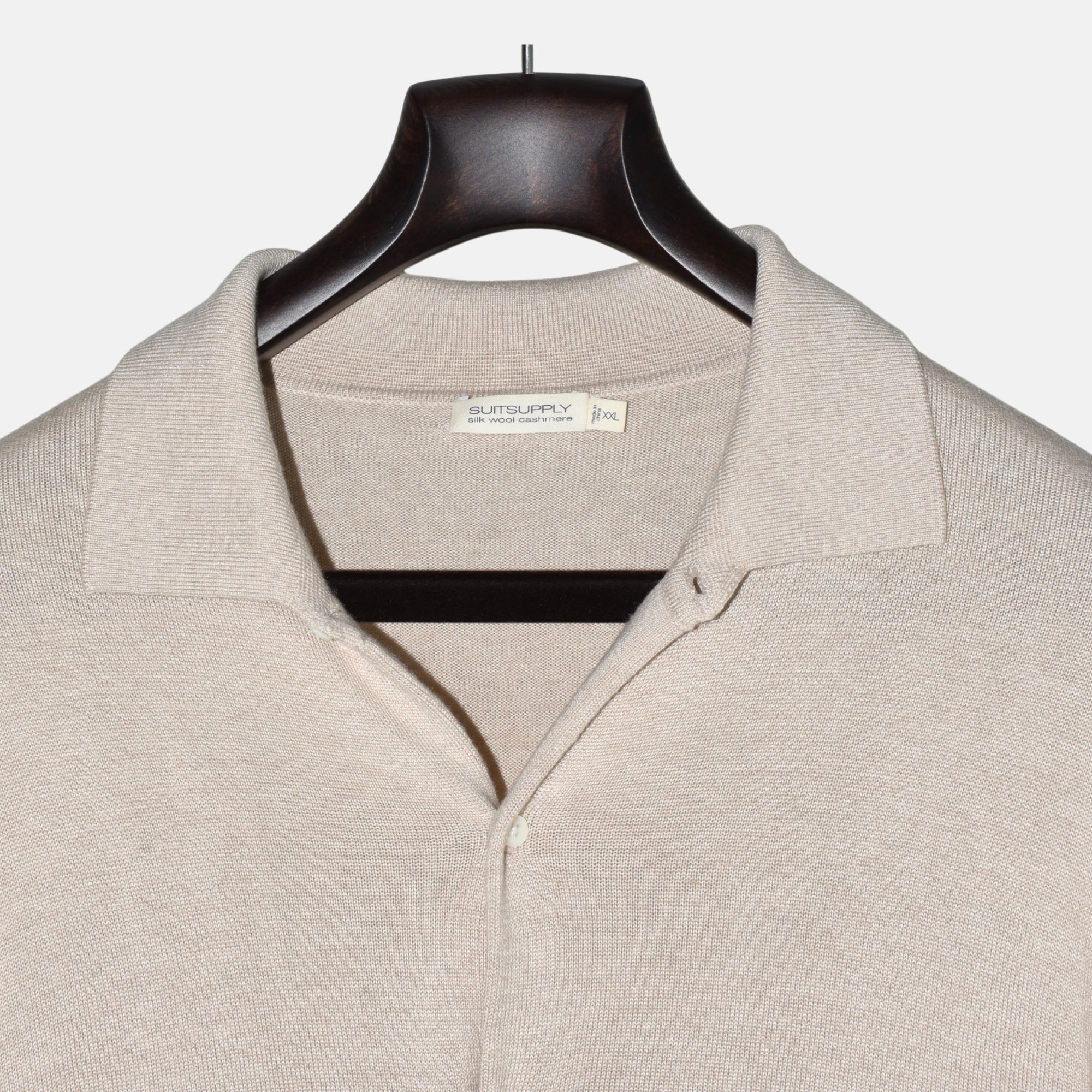 Beige Cardigan made of Silk/Wool/Cashmere (XXL)