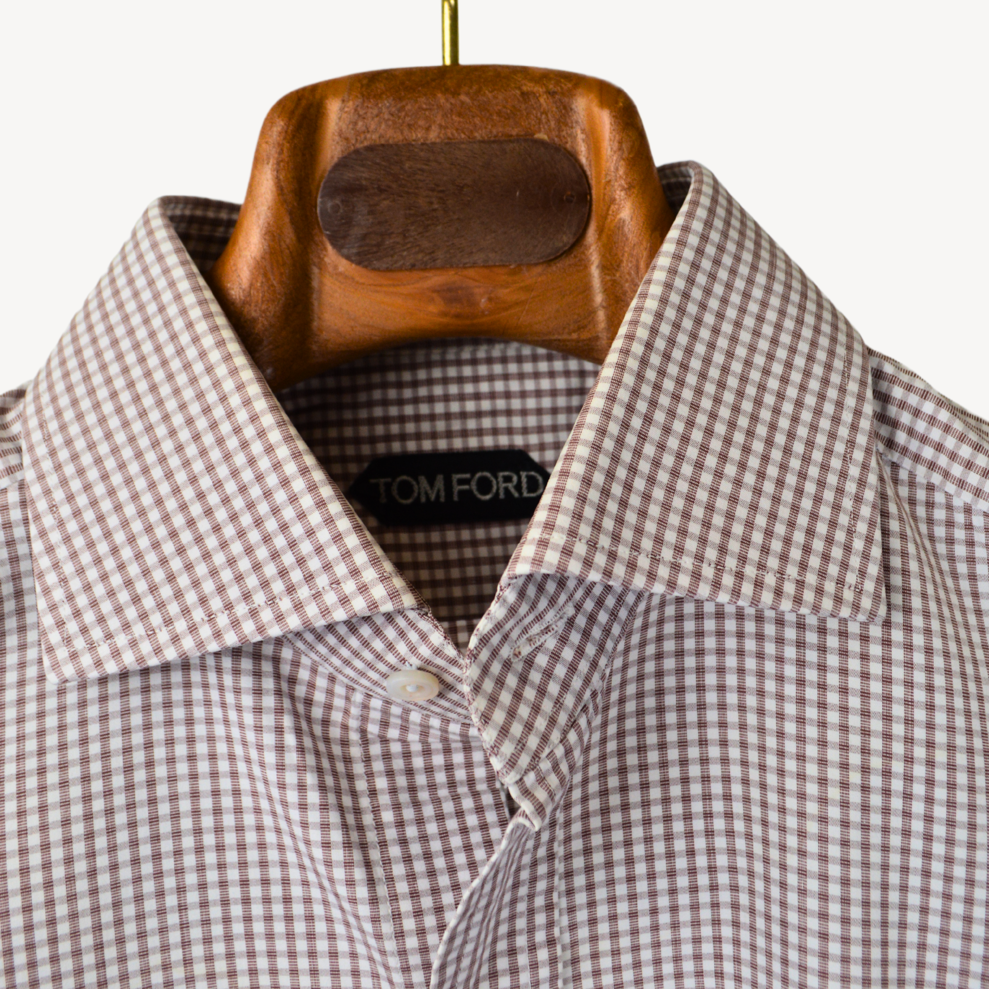 Grey Checked Cotton Shirt (EU 39)