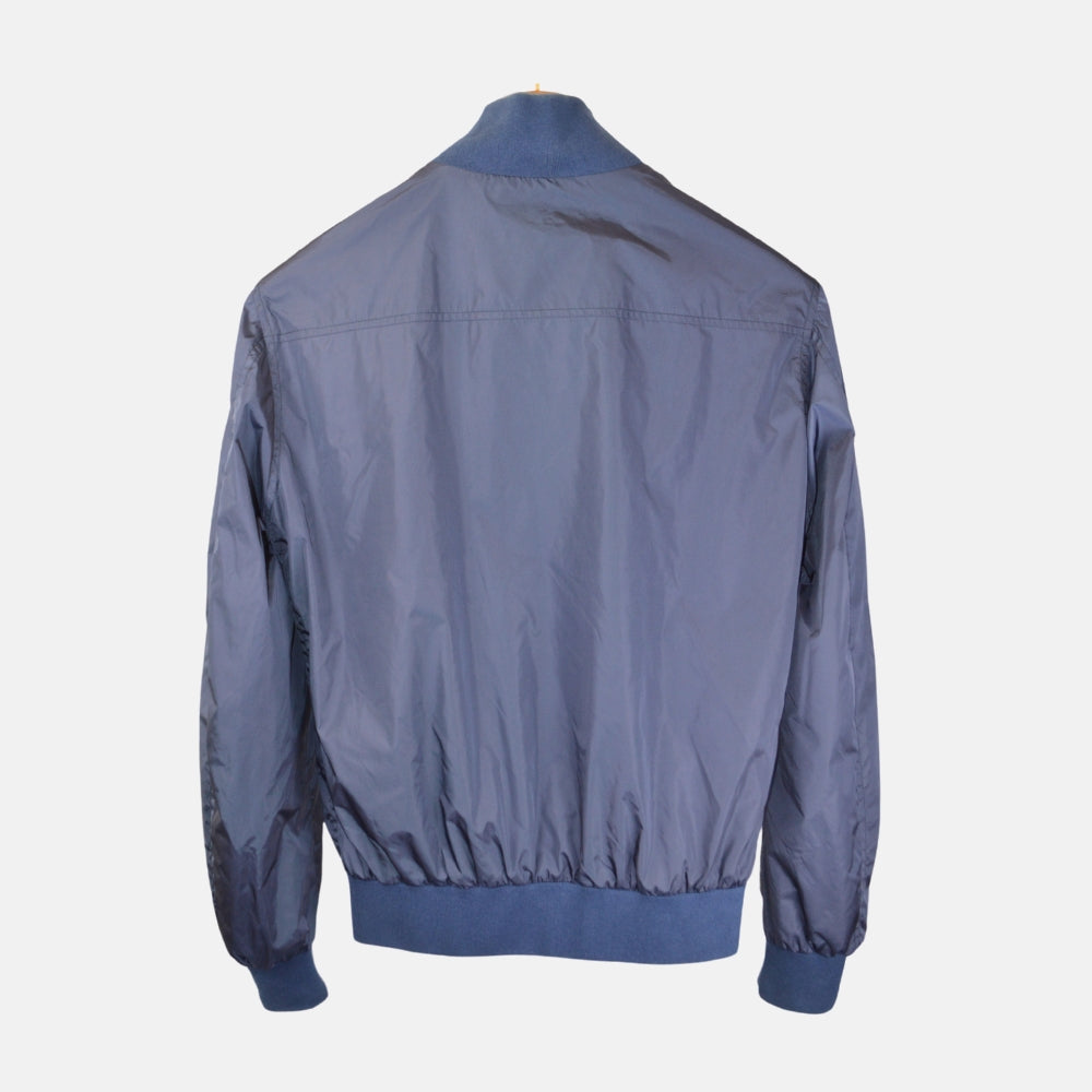 Blue/Grey Reversible Blouson made of Cotton/Polyamide (46)