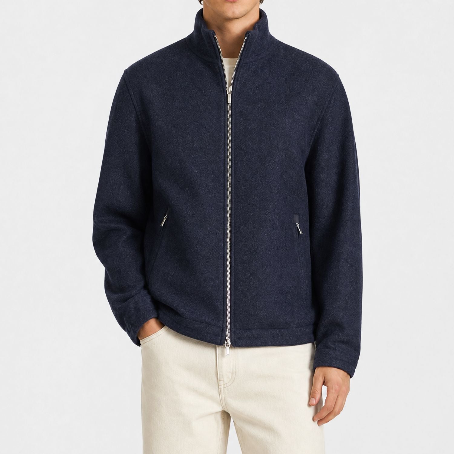 Loro Piana Rio Jersey Novalis Cashmere Bomber (M)