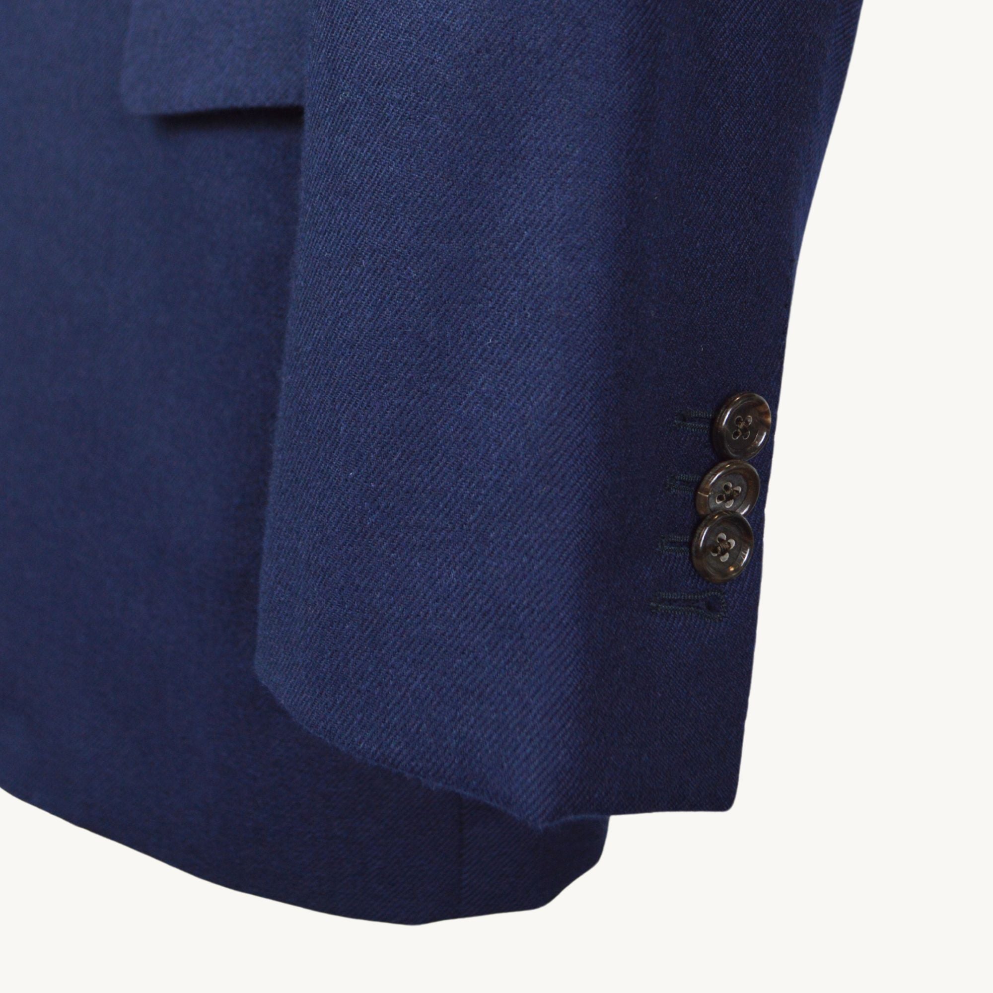 Navy Blue Blazer made of Worsted Cashmere (52)