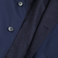 Blue Reversible Coat made of Nylon-Wool/Linen/Silk