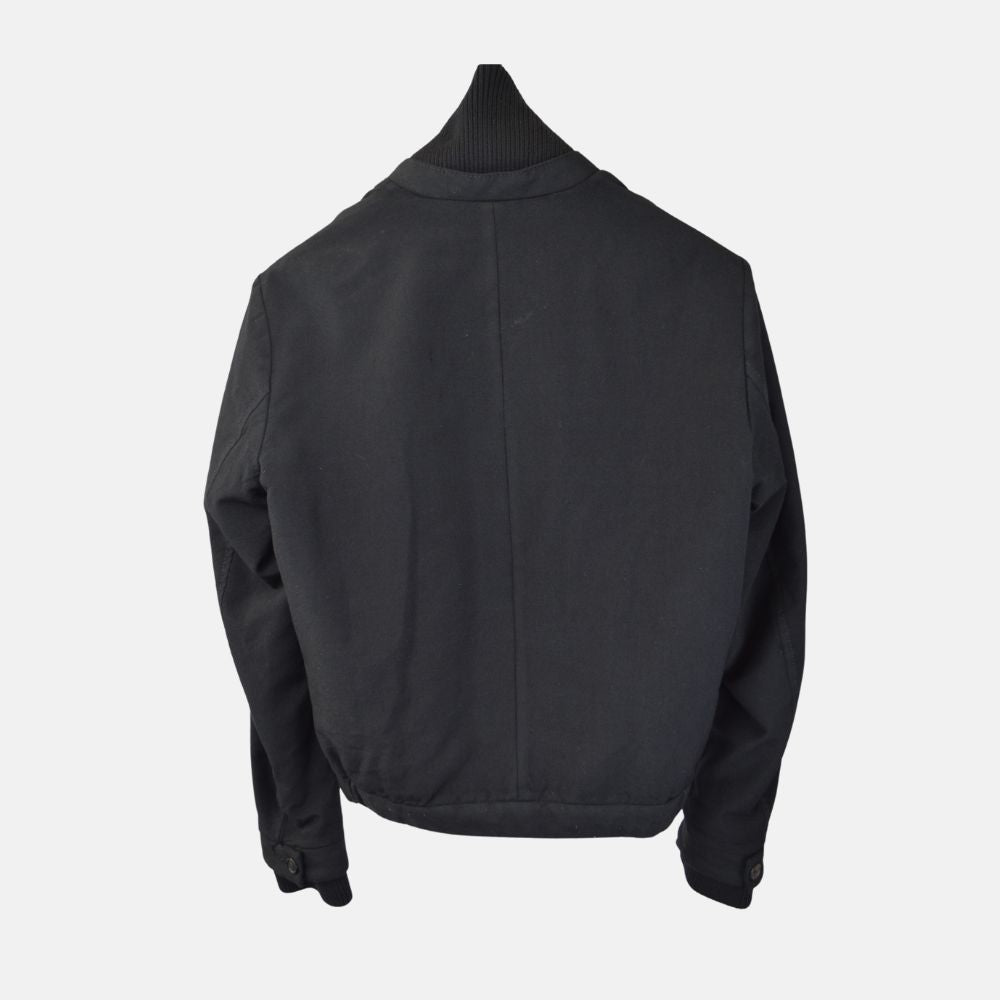 Black Bomber Jacket made of Wool/Mohair (EU 48/50)