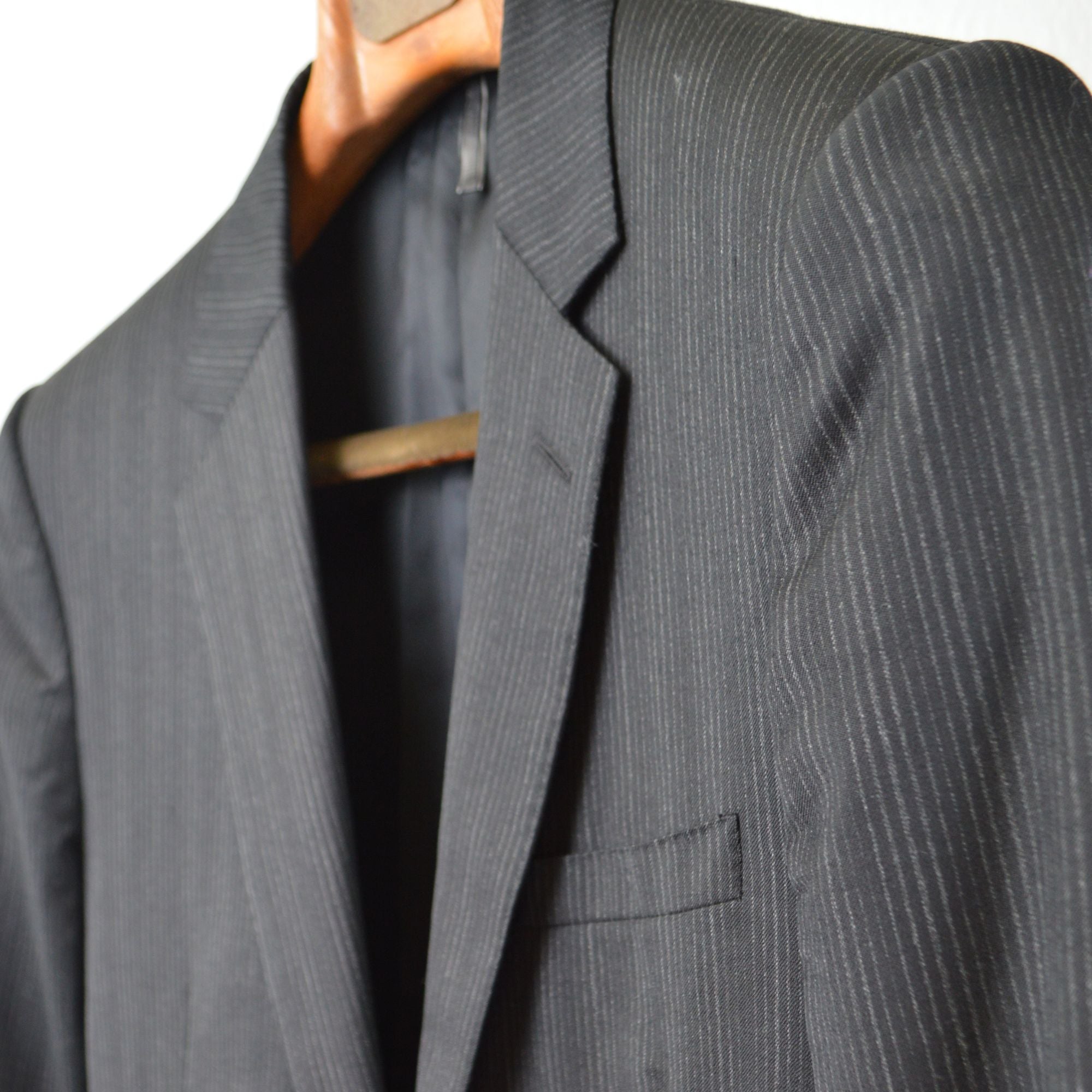 Charcoal Pinstripe Suit made of Wool (50)