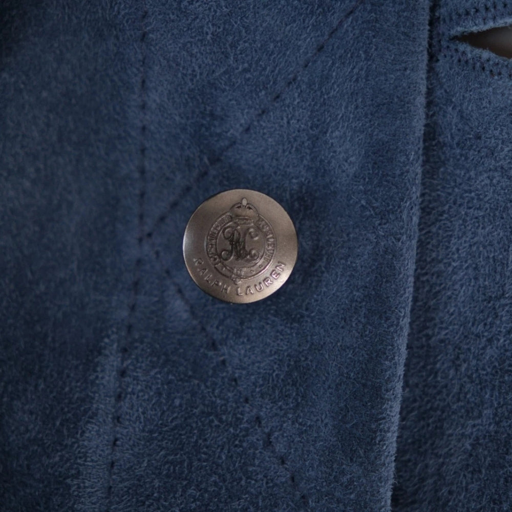 Blue Suede Trucker Jacket (XL)