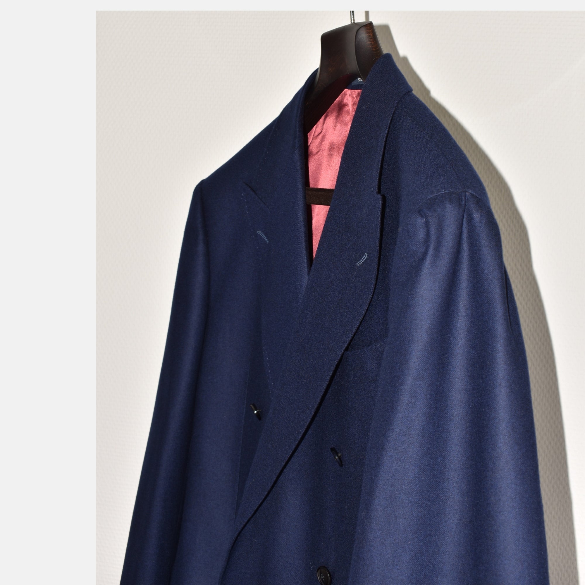 Navy Double Breasted Suit made of Wool (EU 52L)