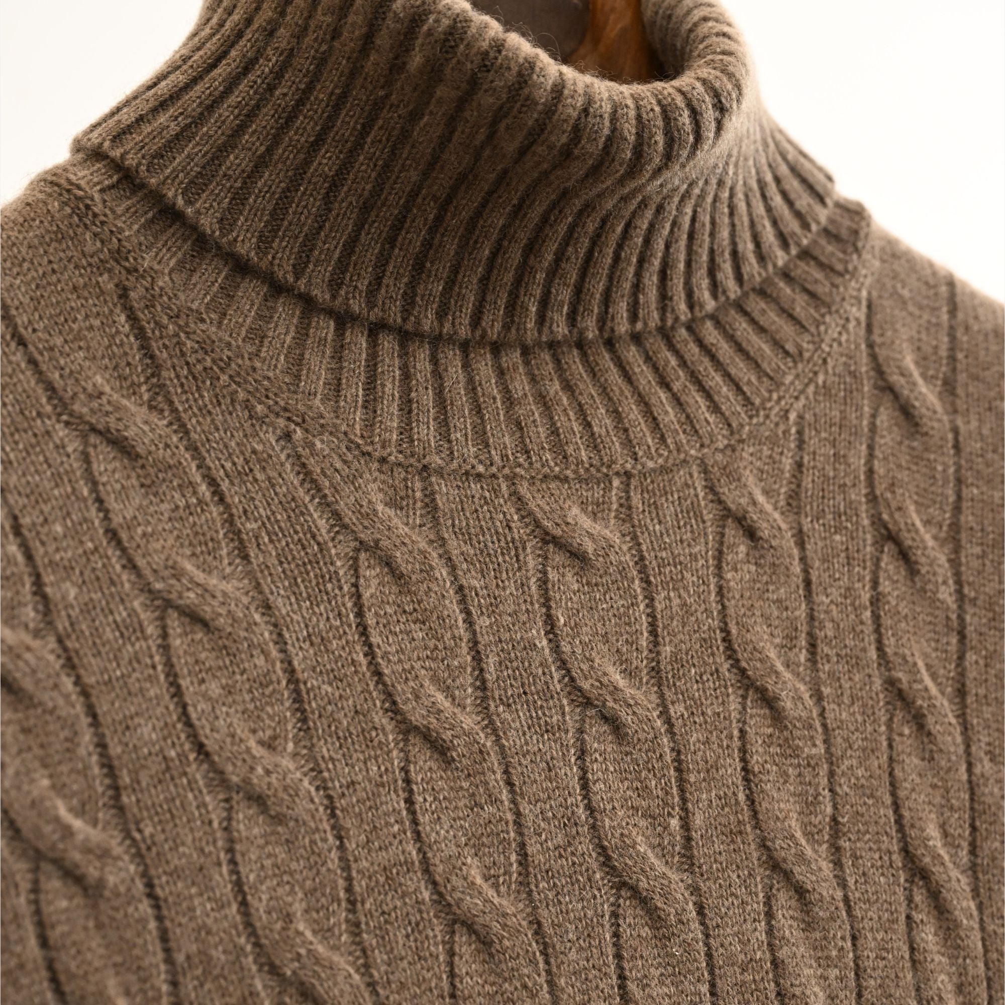 Brown Cashmere Turtleneck