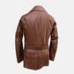 Brown Pea Coat made of Leather