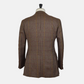 Brown Patterned 3 Piece-Suit made of Virgin Wool