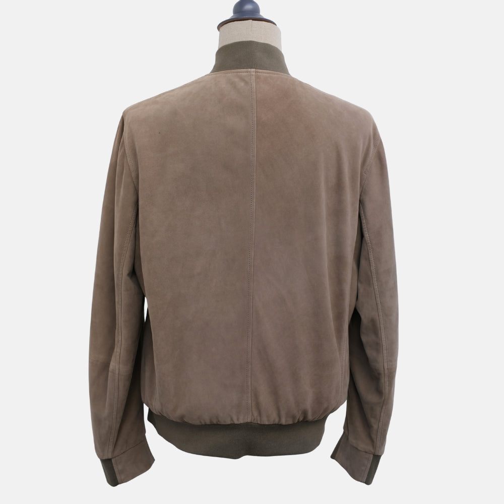 Khaki Jacket made of Leather (M)