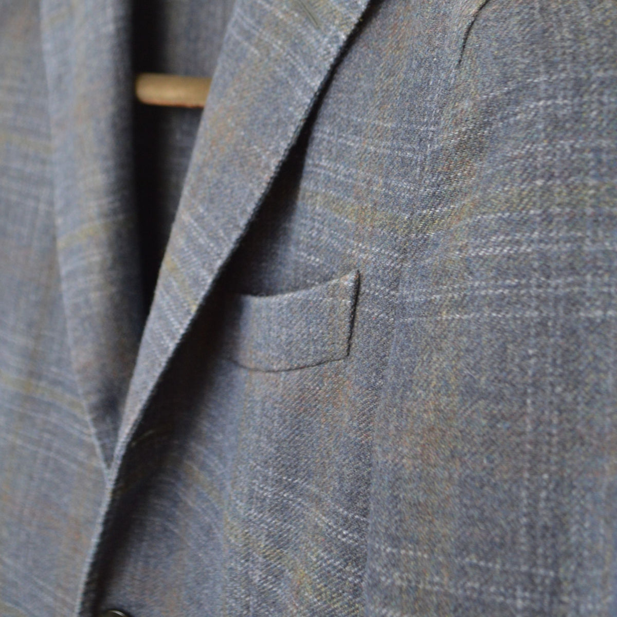 Dark Blue/Green Patterned Blazer made of Wool/Polyester (EU 44)