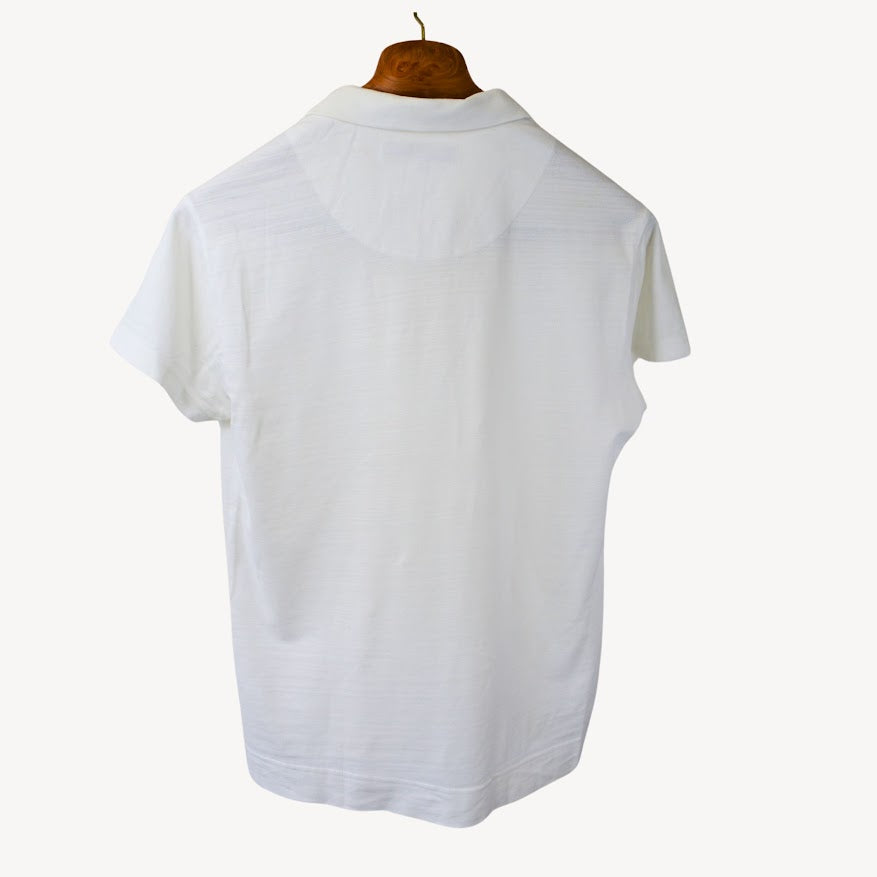 White Cotton Polo Shirt (M)