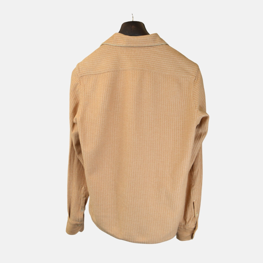 Beige Bowling Shirt made of Cotton (S)