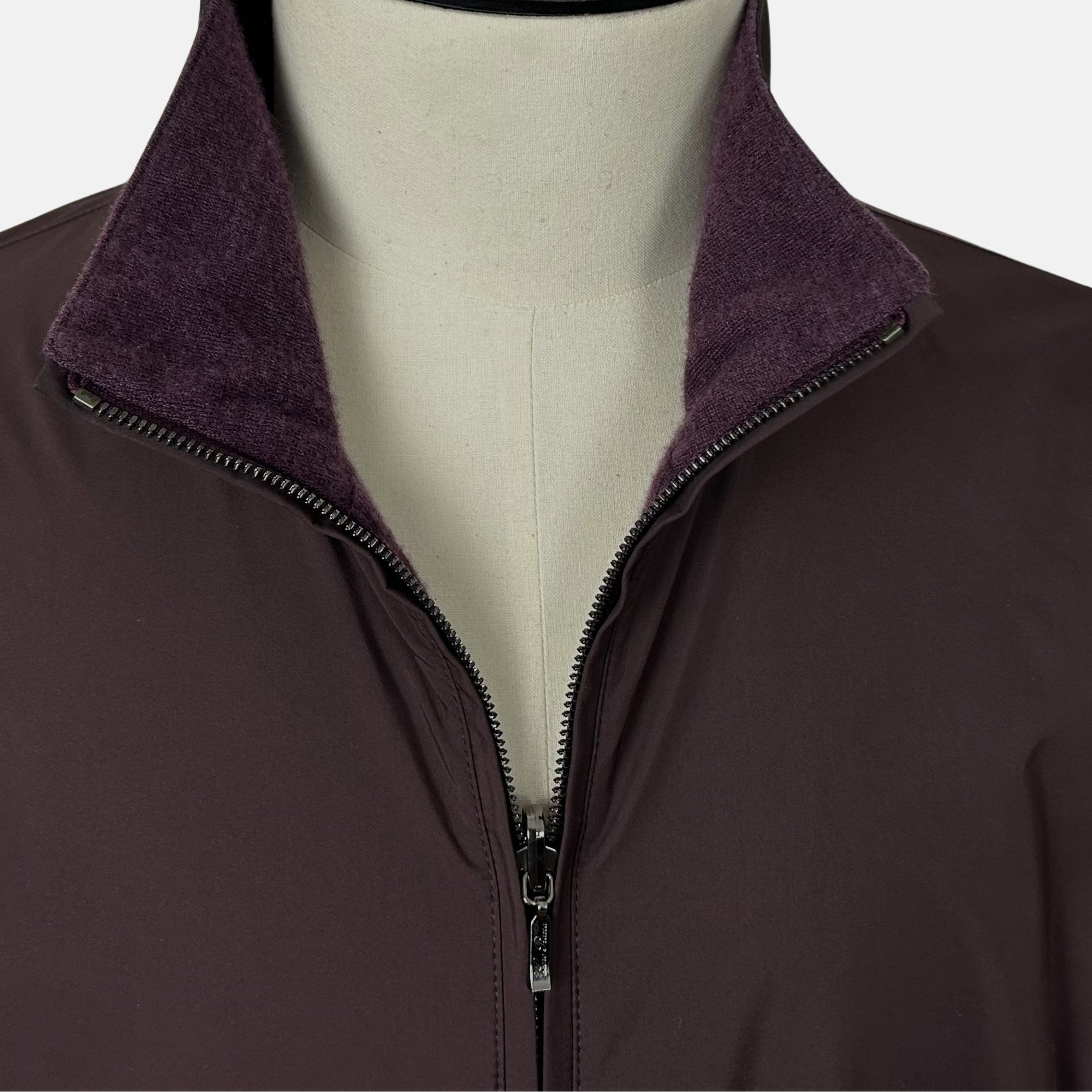 Burgundy Reversible Windmate Bomber Jacket Cashmere/Nylon (48)