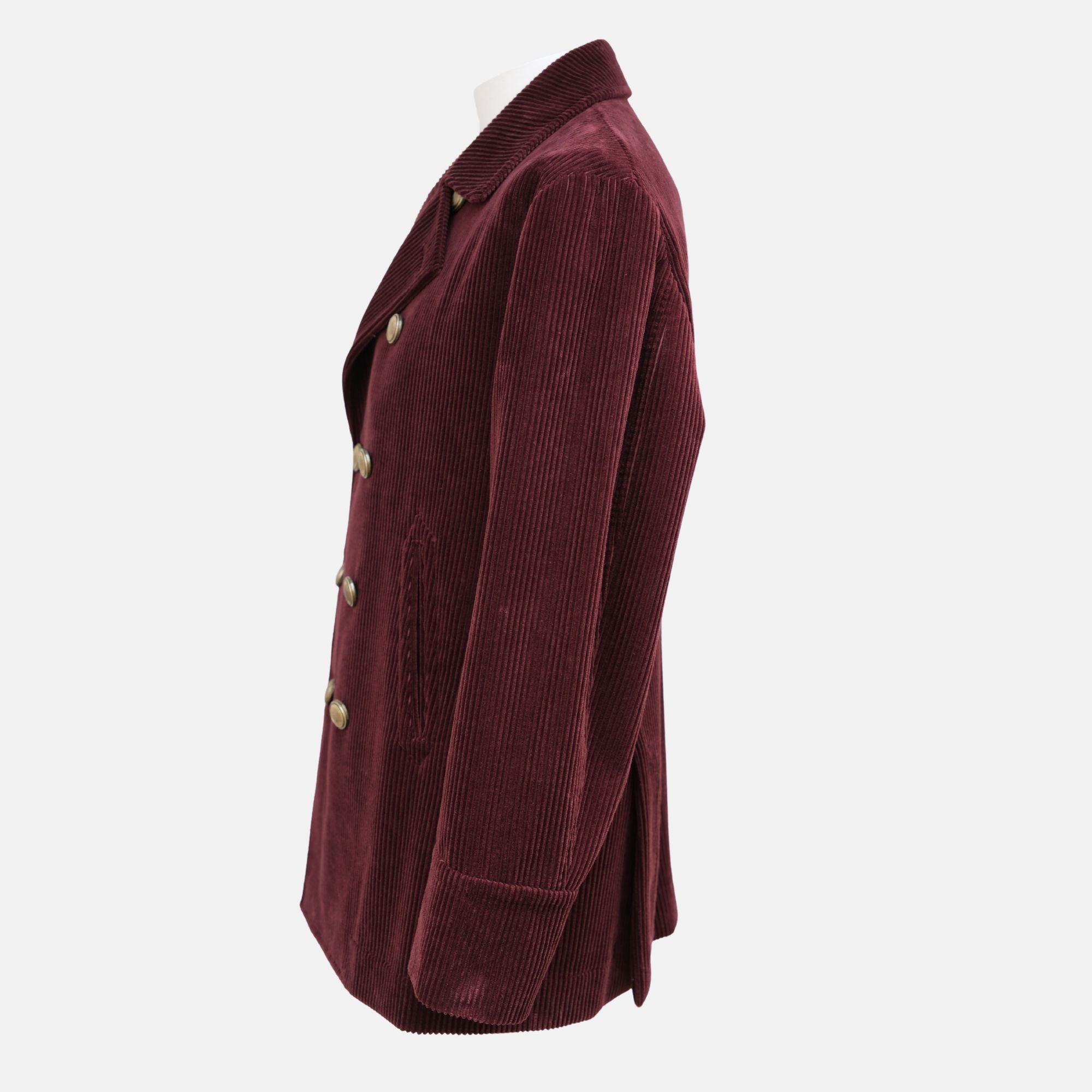 Bordeaux Pea Coat made of Cotton/Cashmere (50)