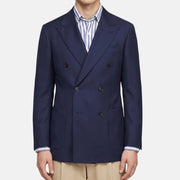 Navy Double Breasted Wool Blazer (EU 52)