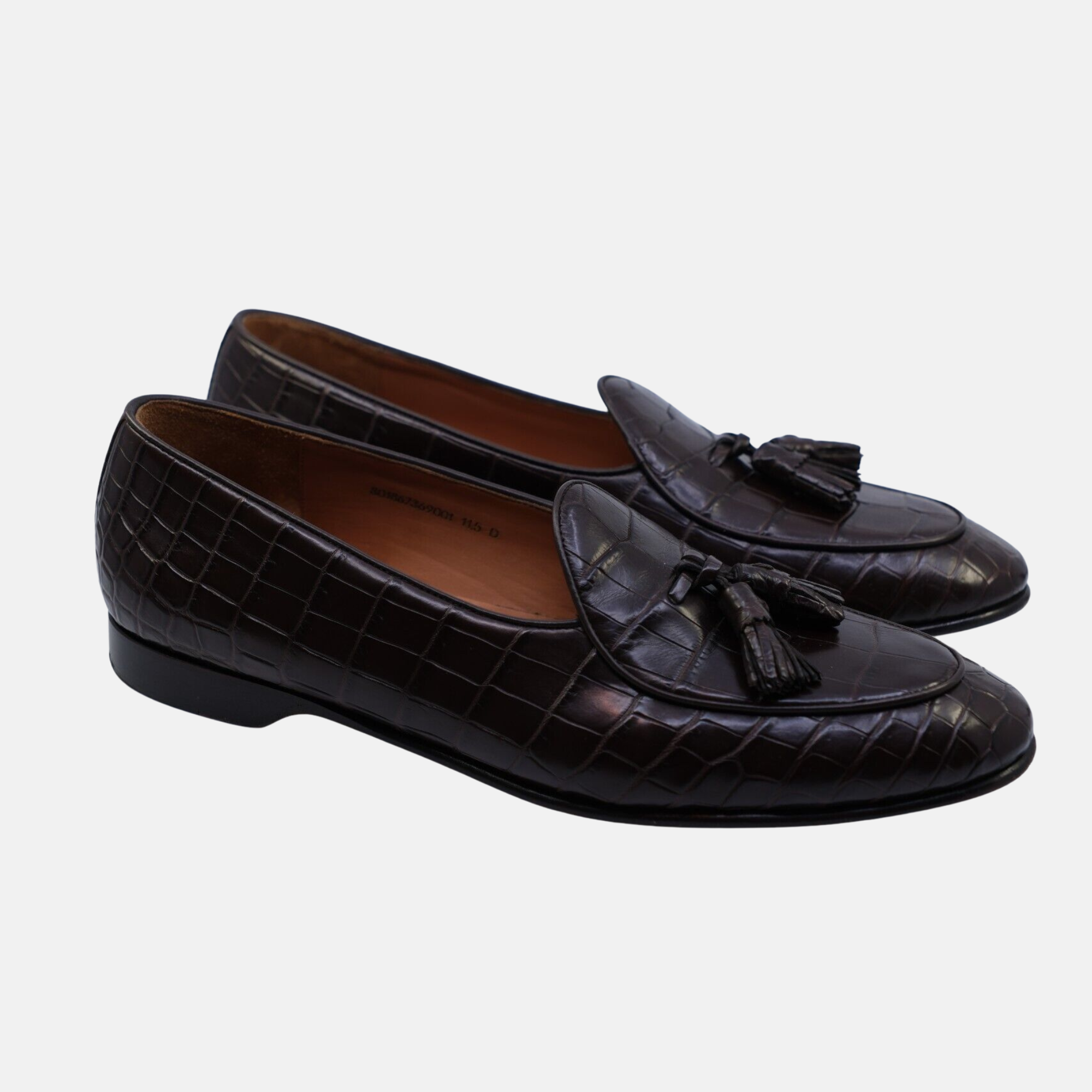 Dark Brown Alligator Loafers