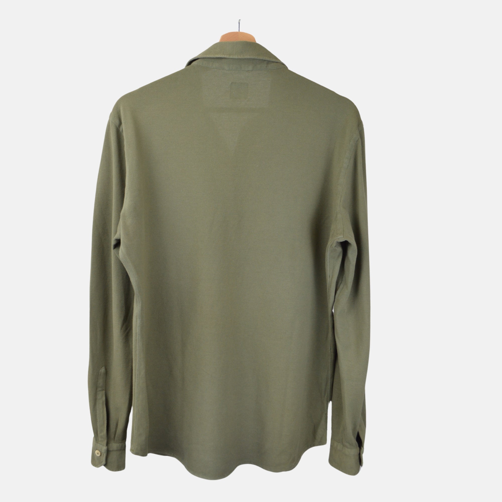 Olive Green Polo Shirt made of Cotton (L)