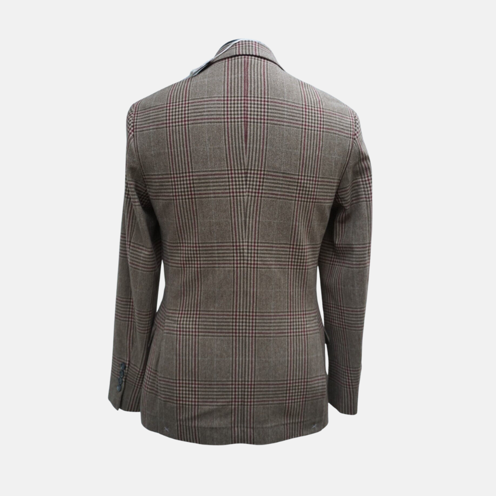 Brown checked Blazer made of Cashmere/Wool (EU 48)