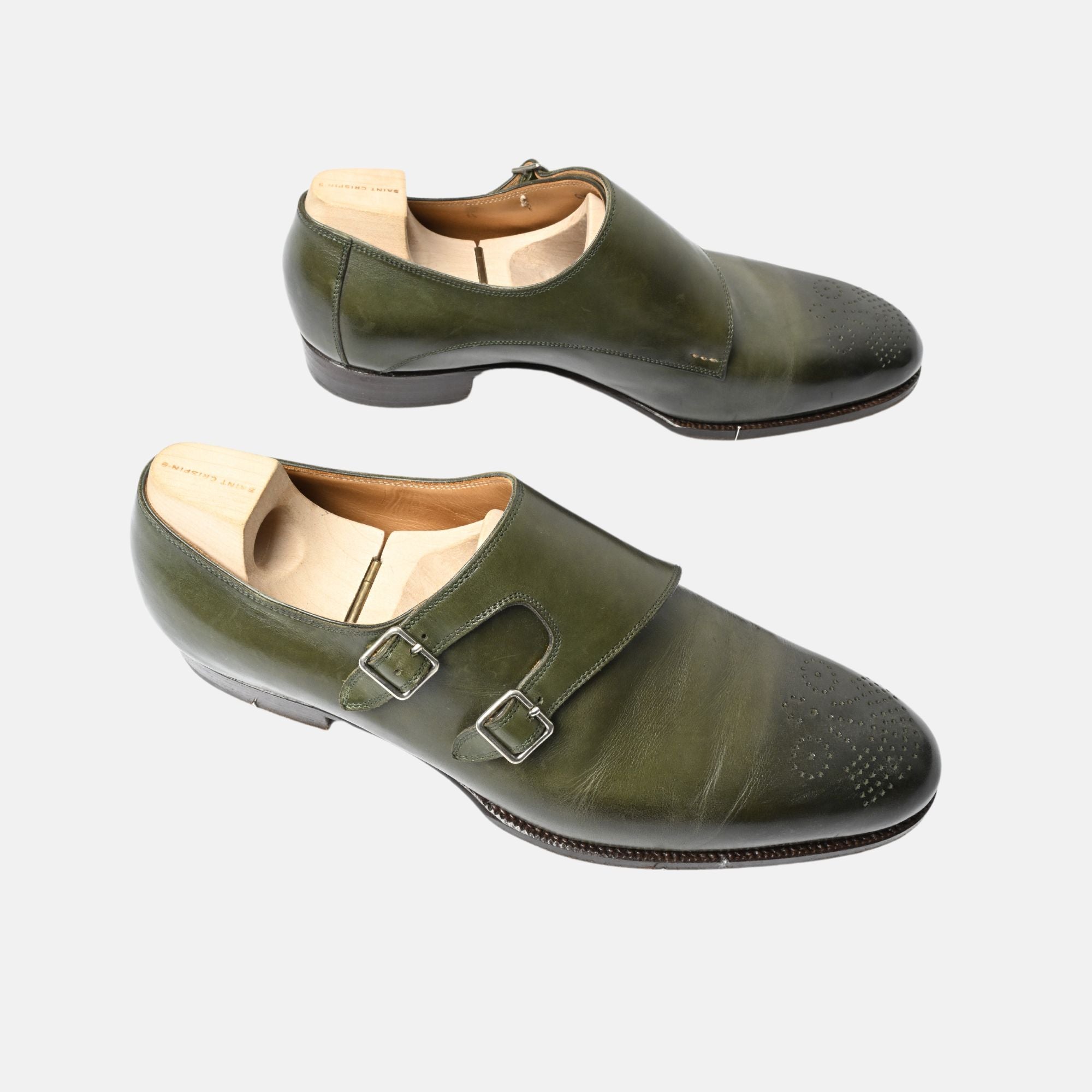 Olive Double Monk Shoes (EU 42.5)