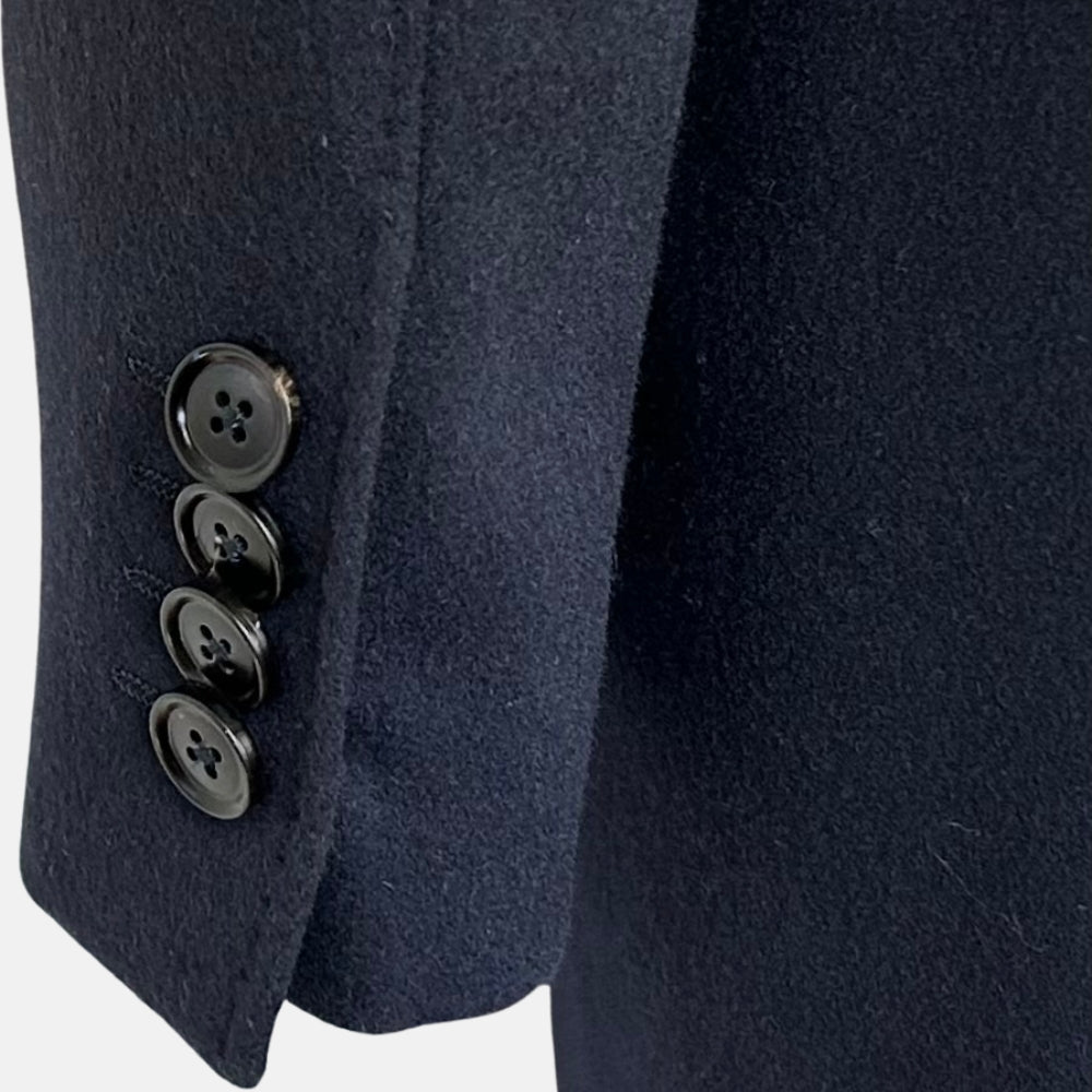 Navy Double-Breasted Coat made of Wool/Cashmere (EU 48)