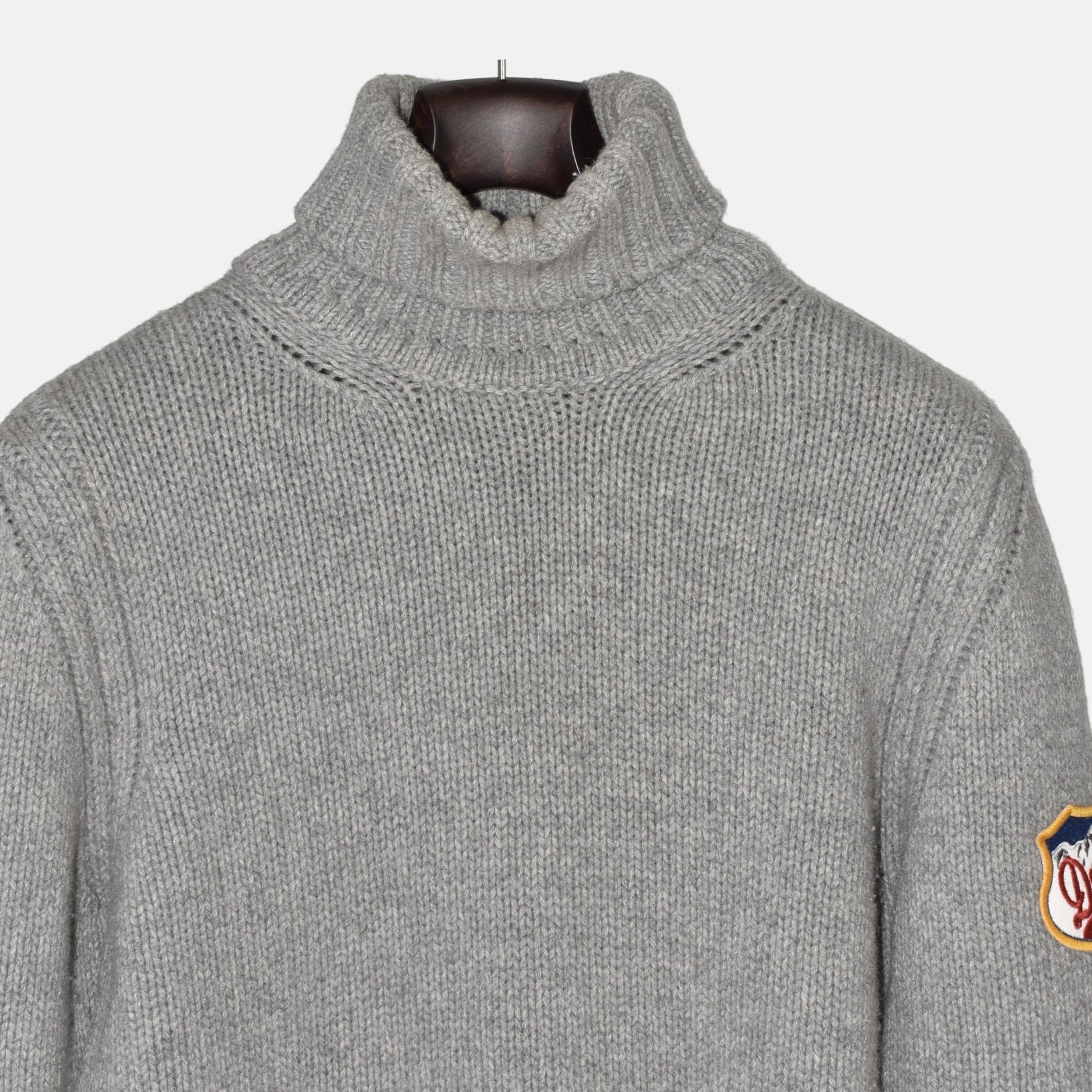 Gray Turtleneck Sweater made of Wool/Cashmere (XL)