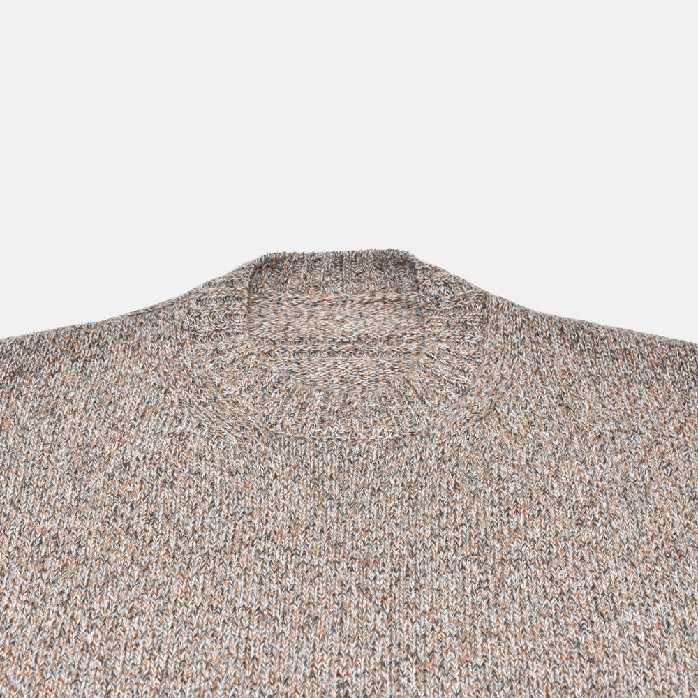Brown-White Mottled Sweater made of Cashmere (EU 50)
