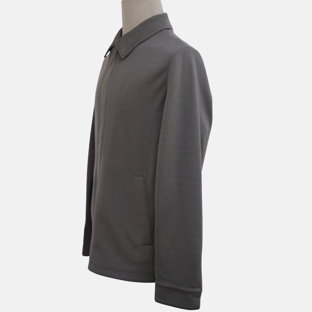 Gray Shirt Jacket made of Virgin Wool (M)